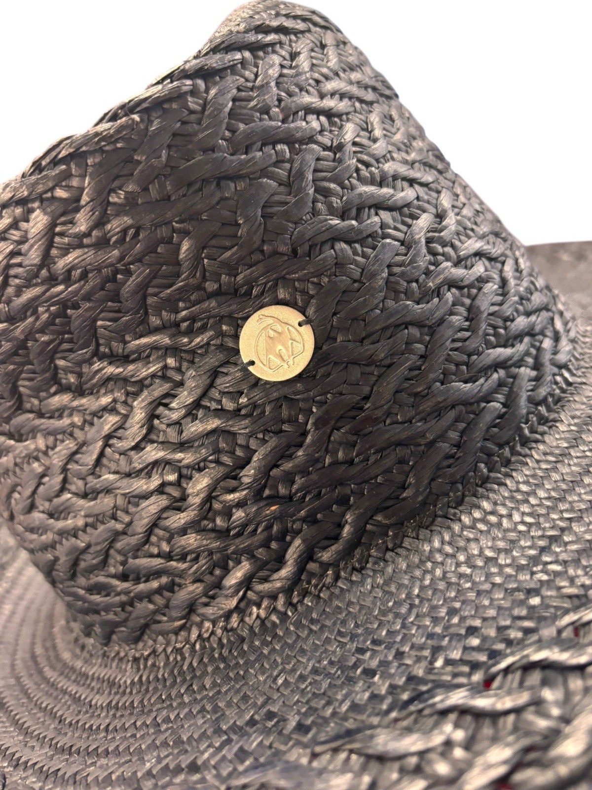 Freya Gazania Hat Woven Toquilla Straw Equador Woman’s BlackSun Hat S/M 55-57