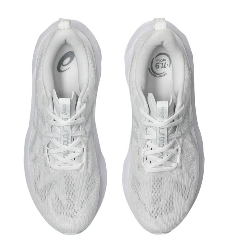 Asics Men’s NOVABLAST 5 Running Shoes White/Piedmont Grey 1011B974-100 j