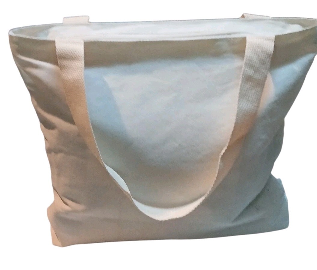 Peanuts -Large Snoopy Canvas Tote Bag,Meet Snoopy’s Family,Inside Pocket, Zipper