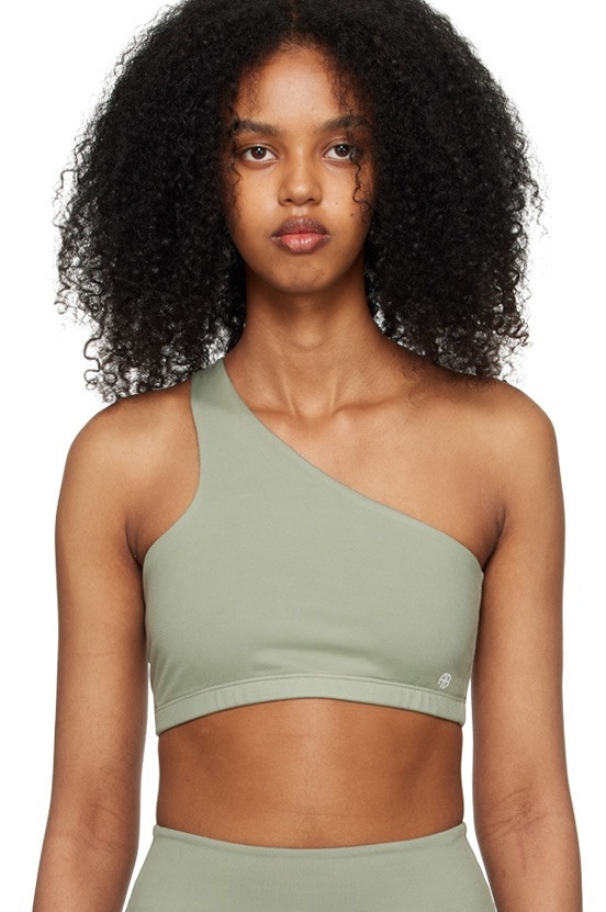 New nwt Anine Bing Jules Artichoke/Green Sports-Athletic Bra Size Large