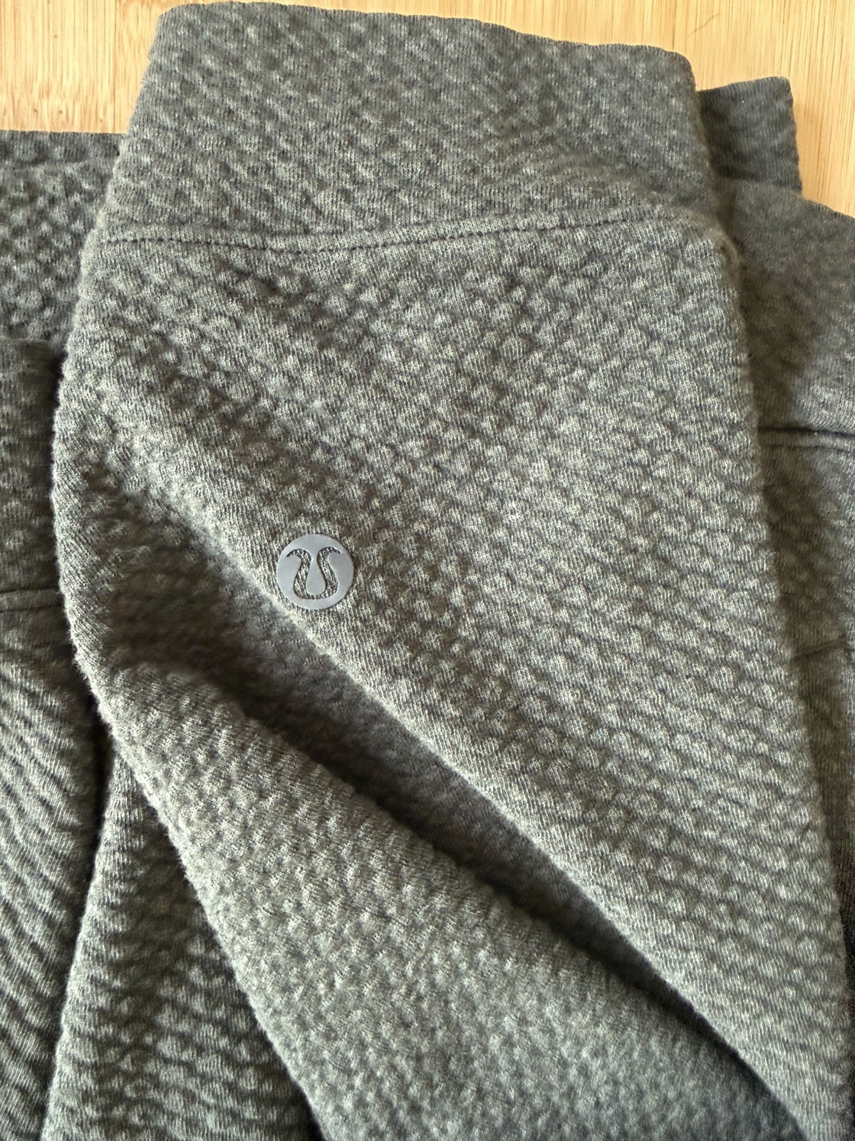 Lululemon Textured Double Knit Cotton Hoodie; Weathered Brown; Men’s XL