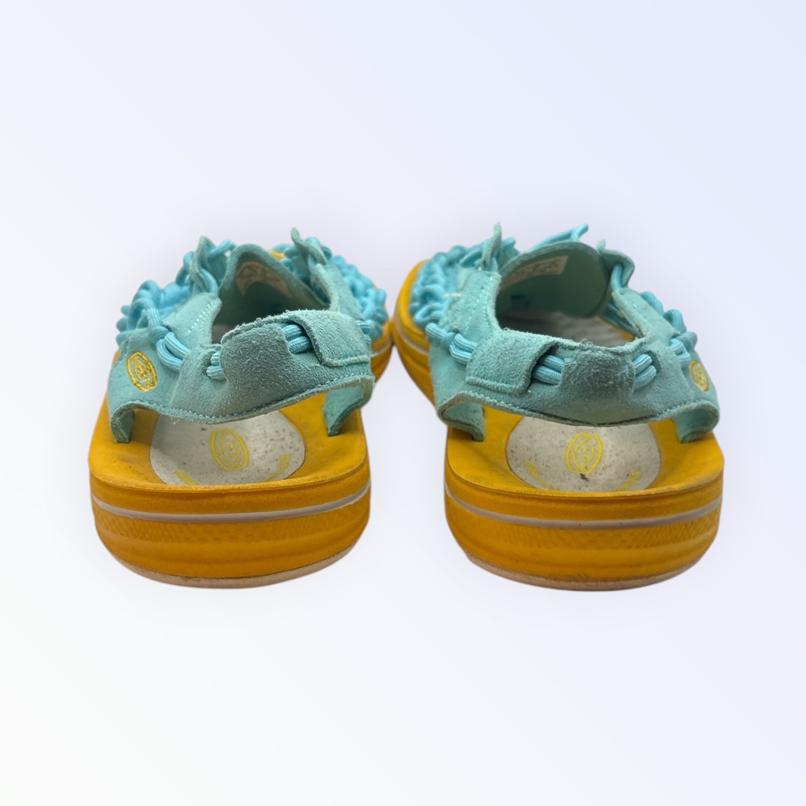 KEEN Uneek Women 7.5 Sandal Water Shoe Aqua Teal Blue Cord Strappy