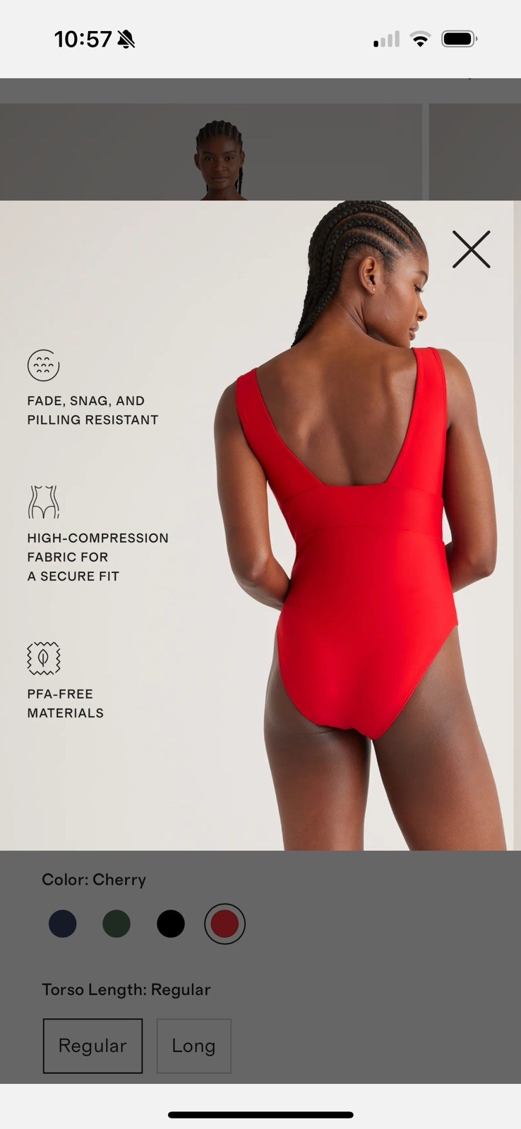 NWT Quince Italian Plunge One-Piece Swimsuit You Pick Size Color NWT and Liner