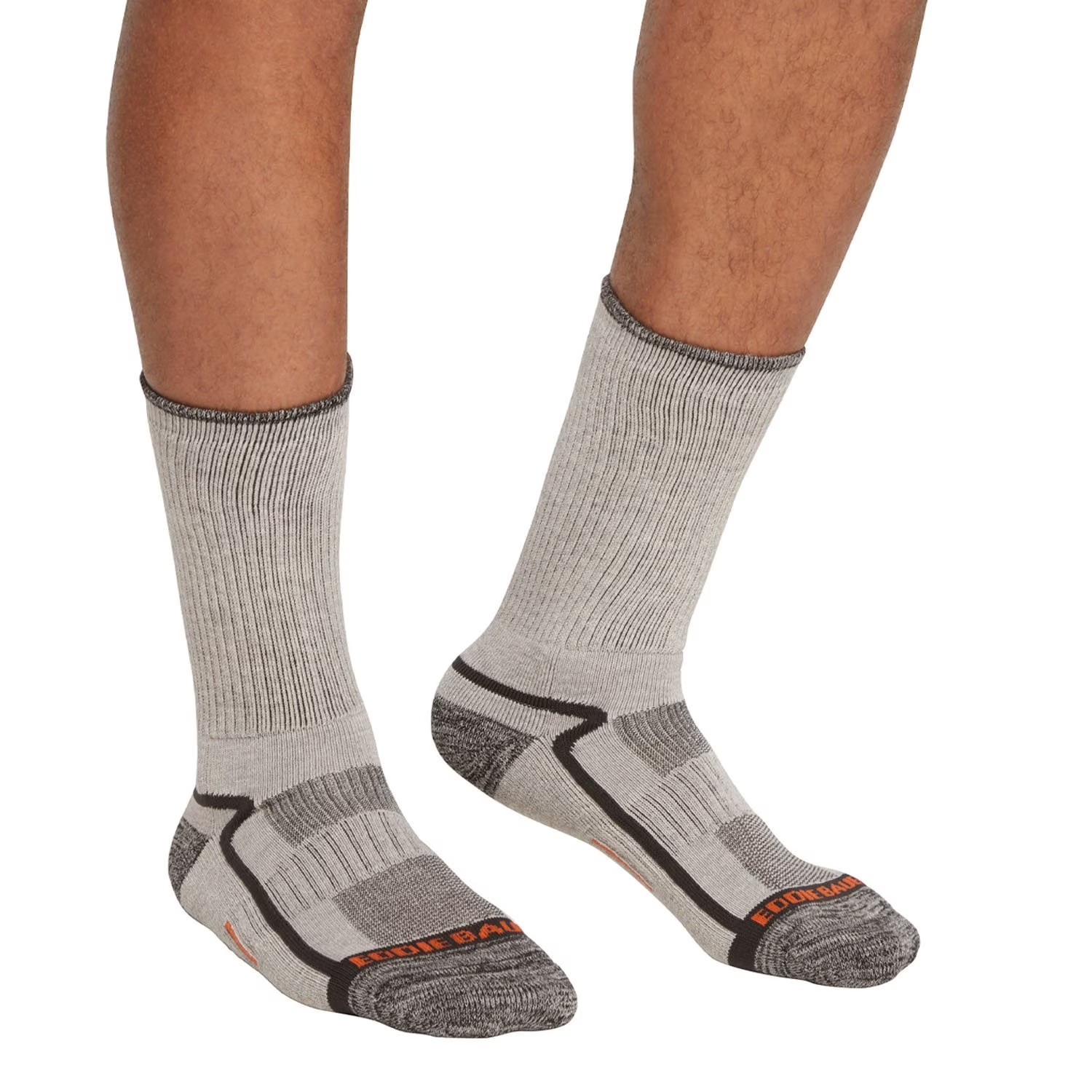 Eddie Bauer Trail Socks Arch Support Mens Sizes 6-12 Odor Control 6 Pairs New