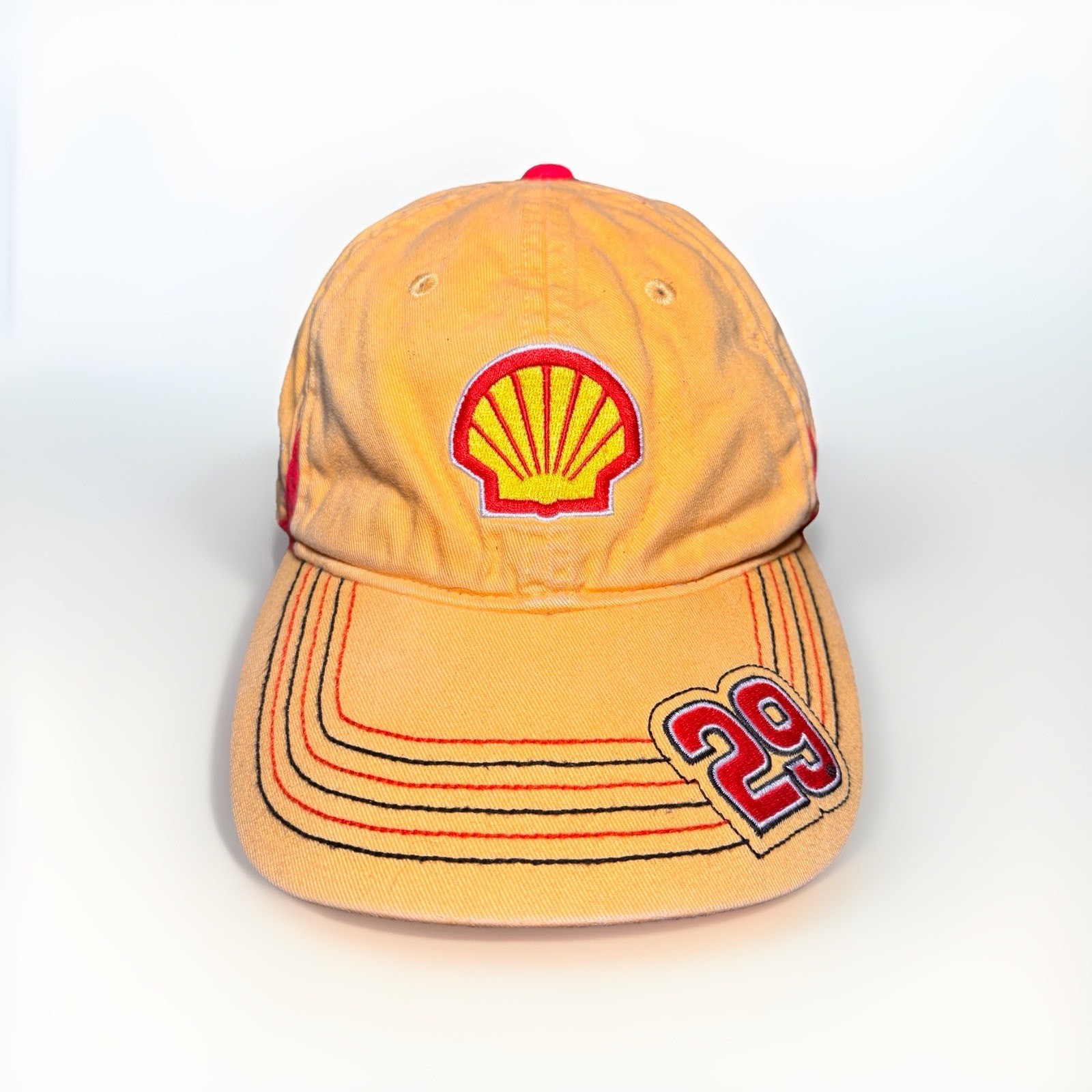 Kevin Harvick NASCAR Hat #29 Shell Racing Cap Yellow Adjustable Vintage