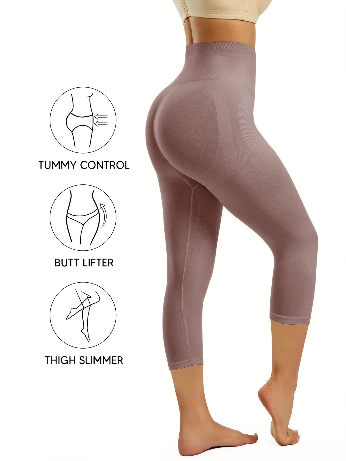 Women Anti Cellulite Compression Capris Thigh Slimmer Slimming Body Shaper