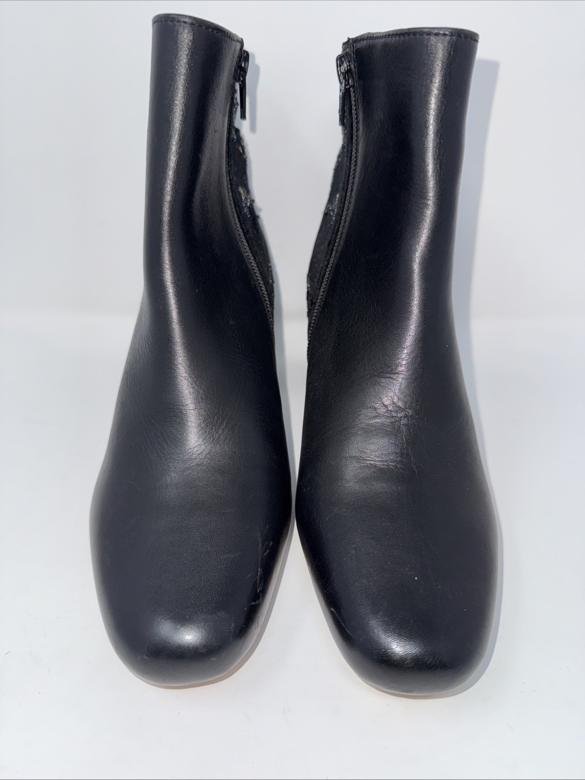 BARNEYS NEW YORK Black Bug Beaded Suede Ankle Boot Shoes 39