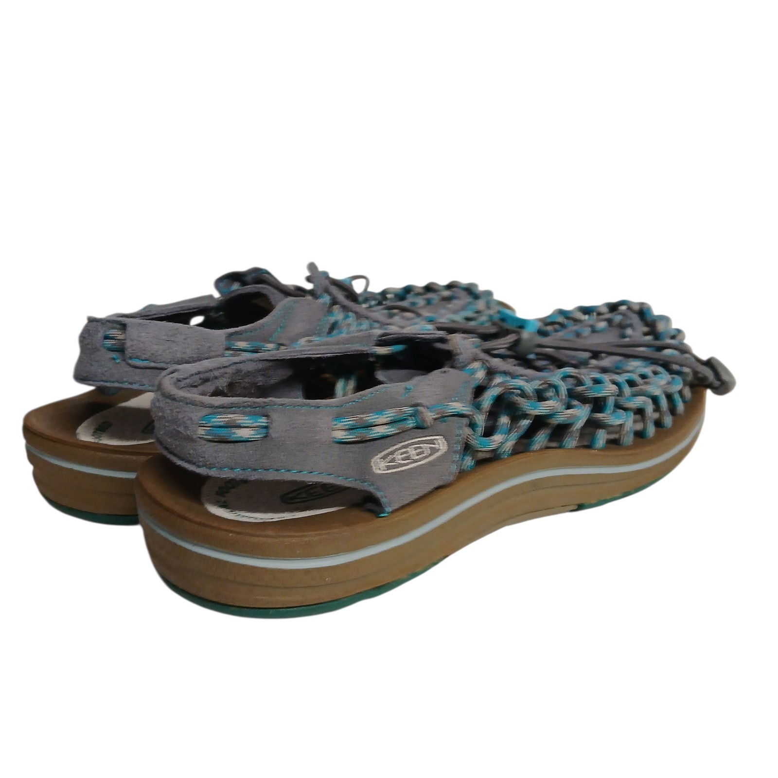 KEEN Uneek Women’s Size 6.5 Dark Grey Teal Braided Cord Sport Sandals 1014113