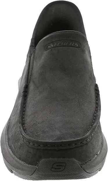 Skechers Men’s Slip-ins Parson Oswin Loafers Leather Shoes Black 11.5 Medium