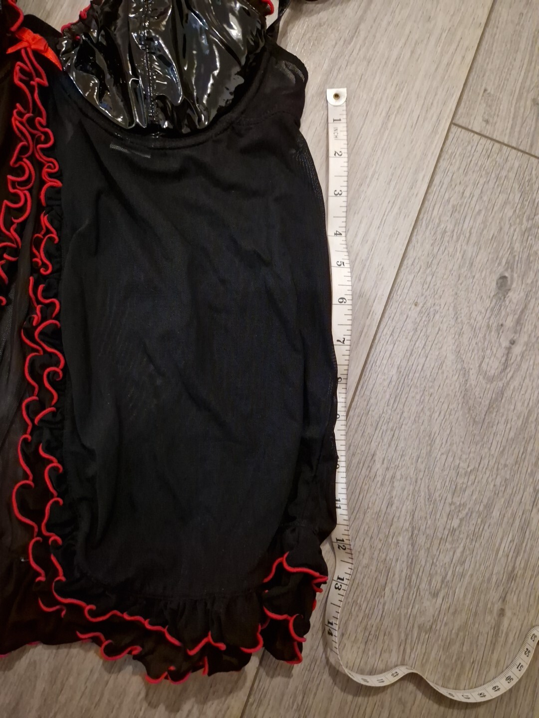 BNWOT Vintage Ann Summers Insinuate Black Mesh & PVC Babydoll Top Size S/M 10-14