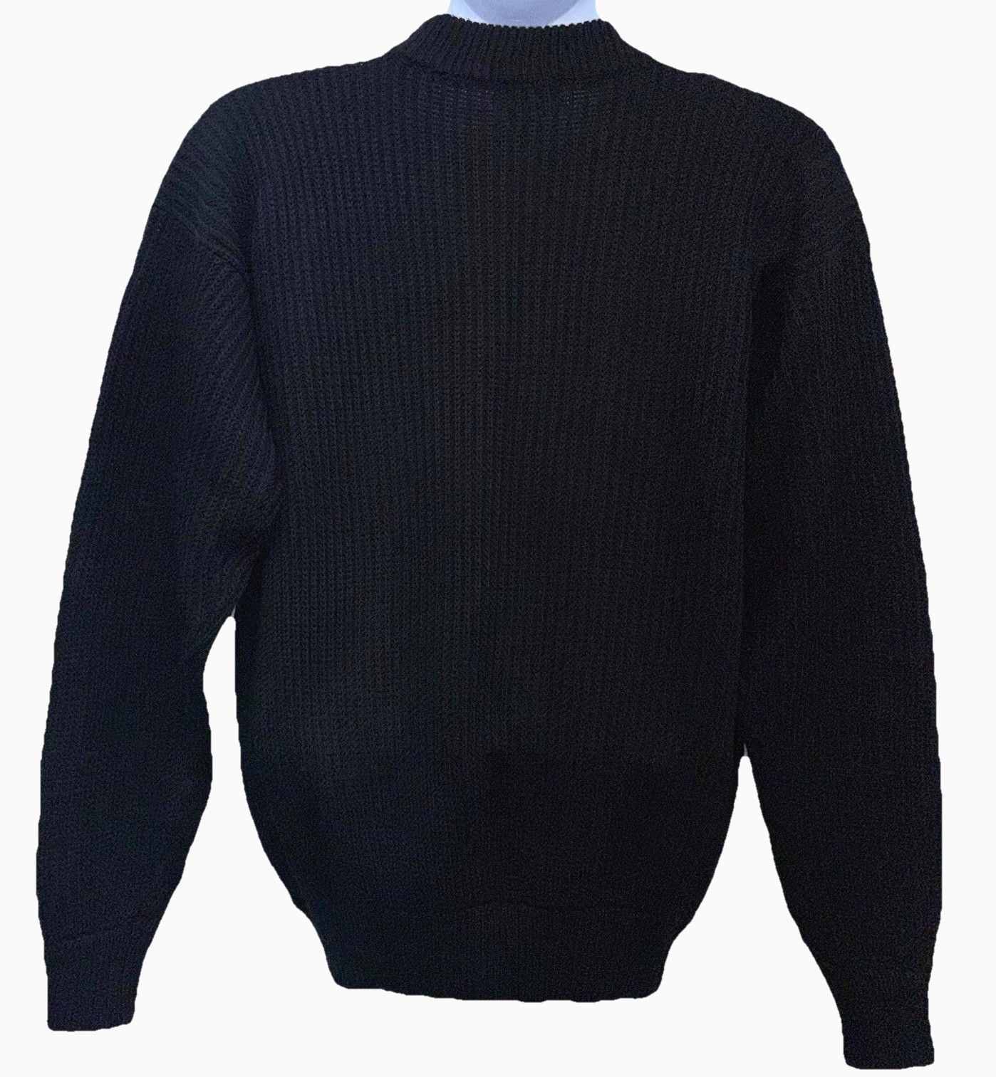 VTG Limited Editions by Expressions Men Size L Leather Appliqué Pullover Sweater