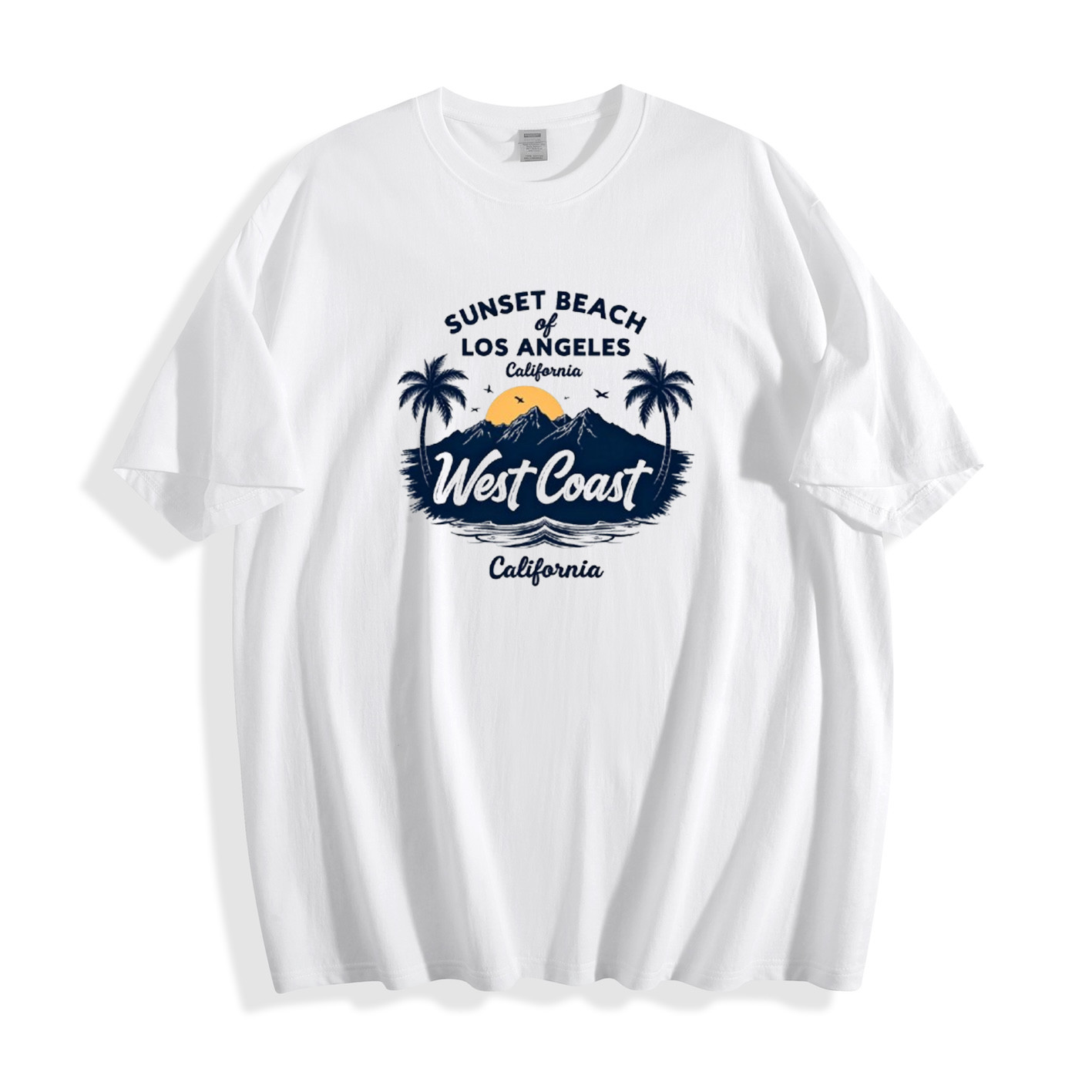 West Coast Sunset Beach T-Shirt – Classic Retro Design Unisex Tee