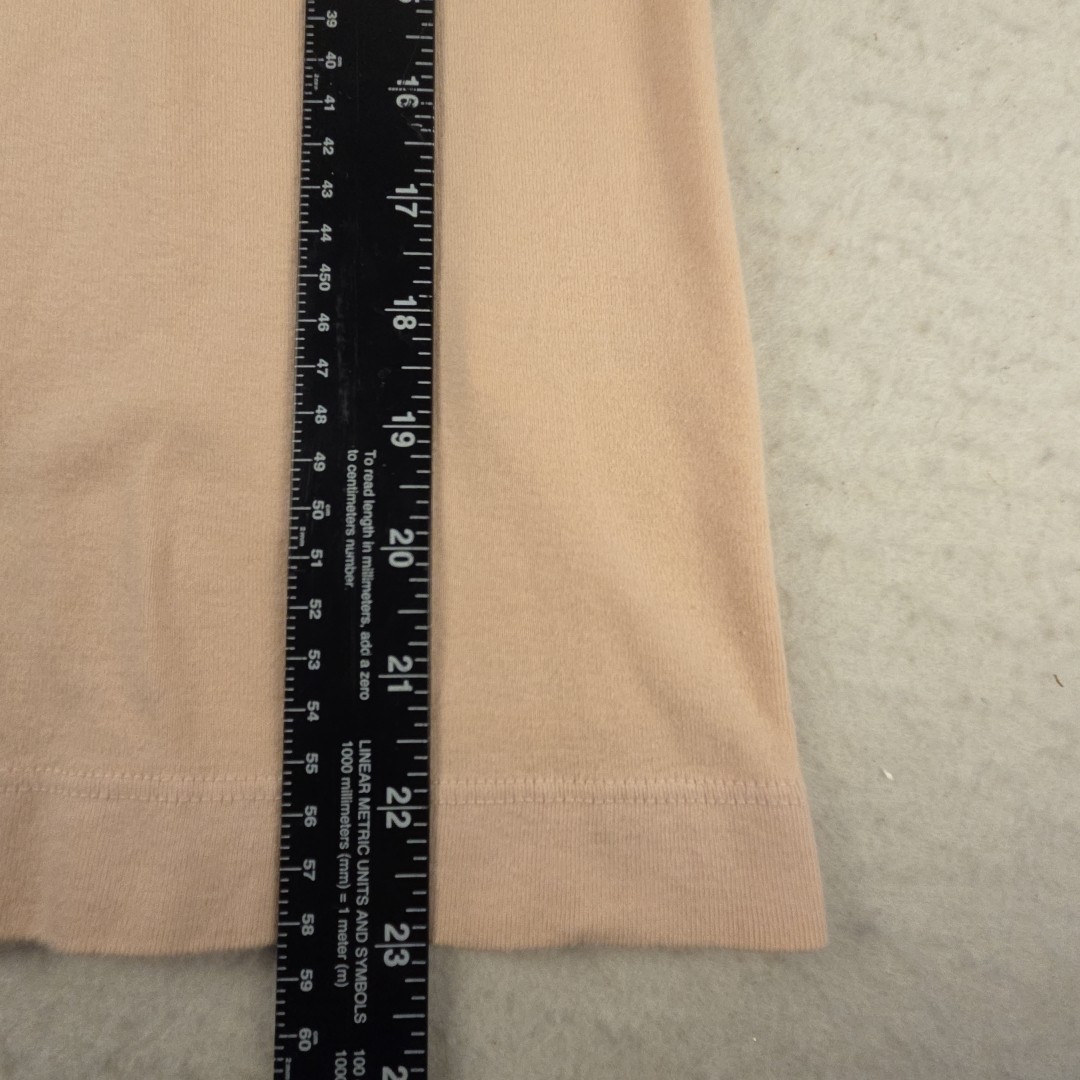 Three Dots Size M 3/4 Sleeves Stretch Pullover Top Pink Scoop Neck