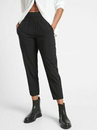 Athleta 18 Nolita Slim Tapered Crop Pant Walnut Brown #980400 Stretch