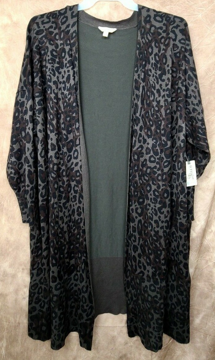 3X Terra & Sky Cardigan Sweater Long Lightweight Women’s Plus Size 24W-26W