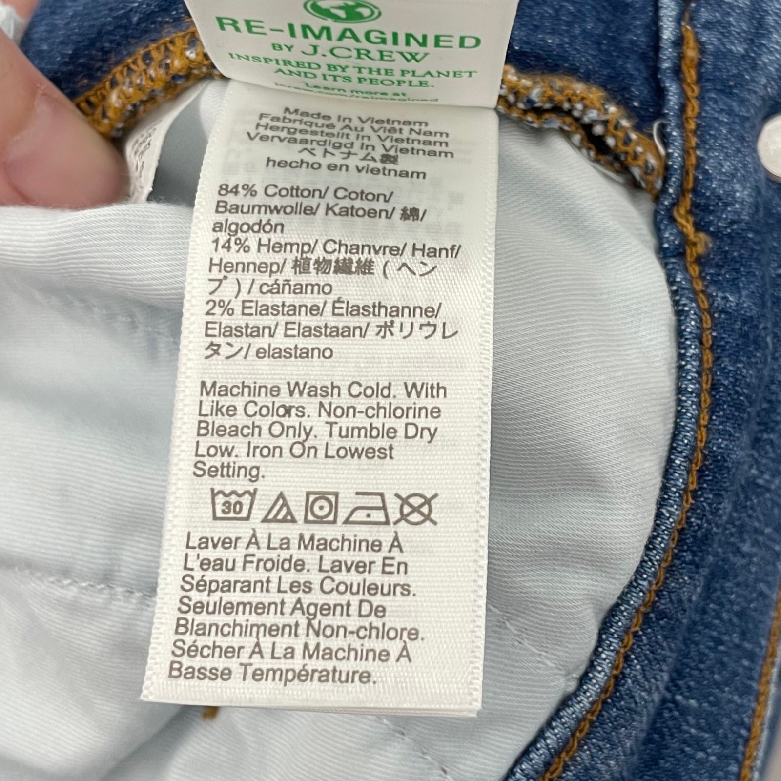 J. Crew 32 / 14 9″ Vintage Slim Straight Jeans Gemma Wash BF521 read description