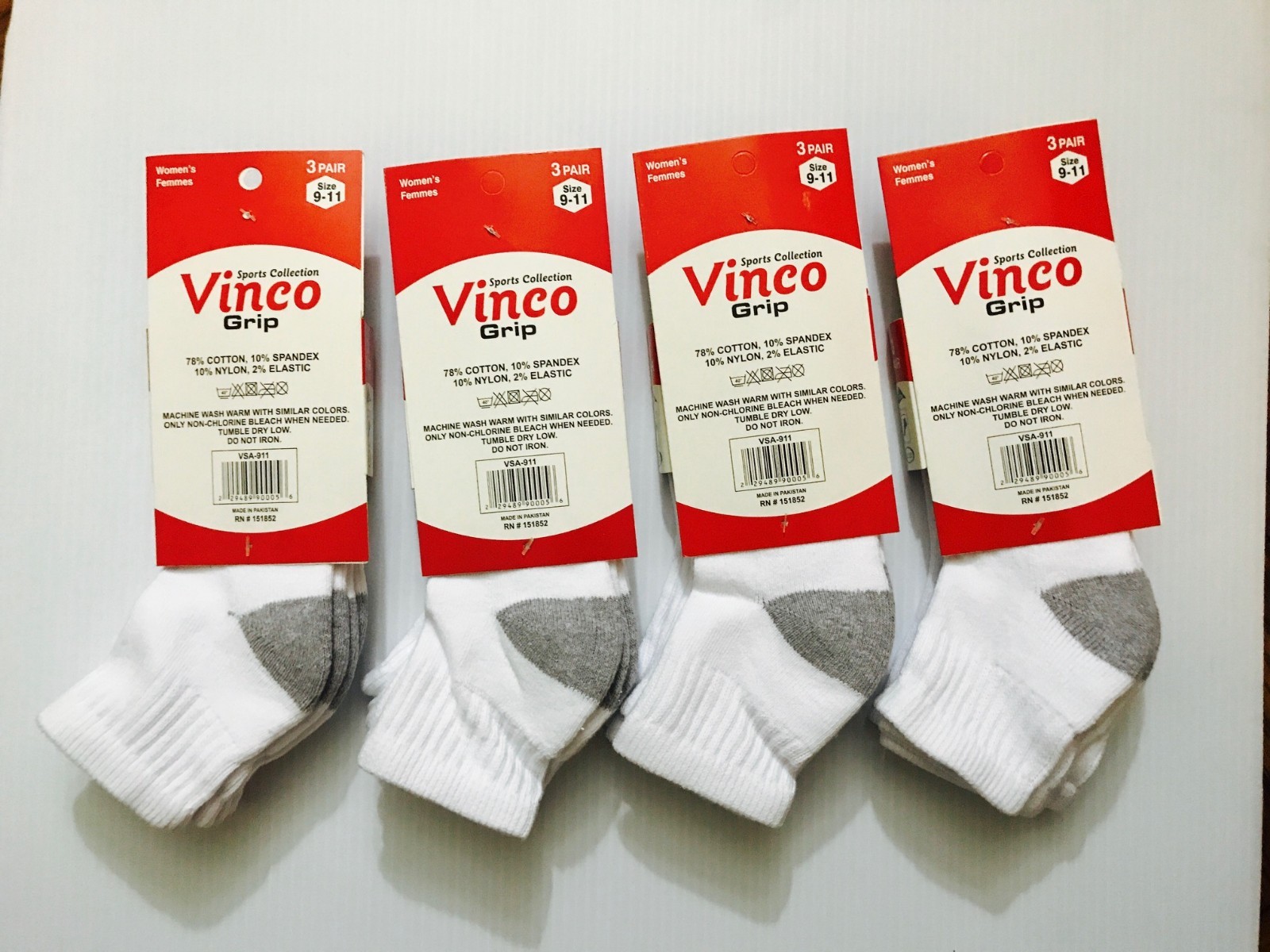 12 Pairs Men’s White Ankle Quarter Socks Comfort Cotton Low Cut Sport Size 9-11