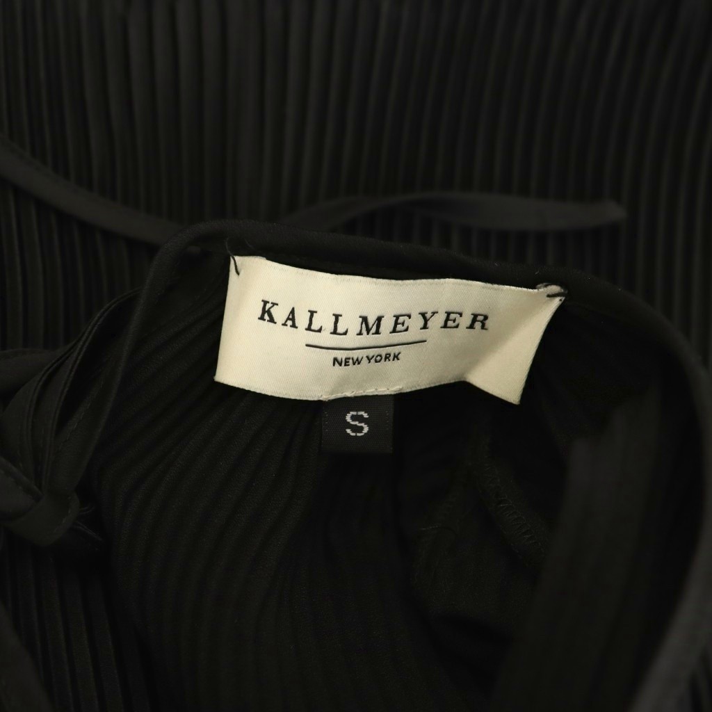 KALLMEYER Pleated Blouse Women’s Long Sleeve S Polyester Black