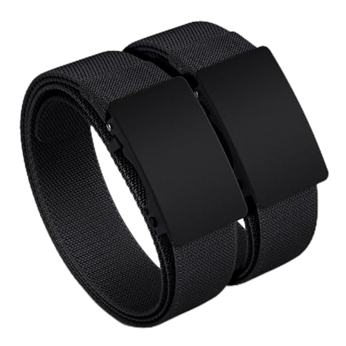 2-Pack 1.5″ Stretch Fits Waist 38–42 in | Overall Length 51 in Black – 2-pack