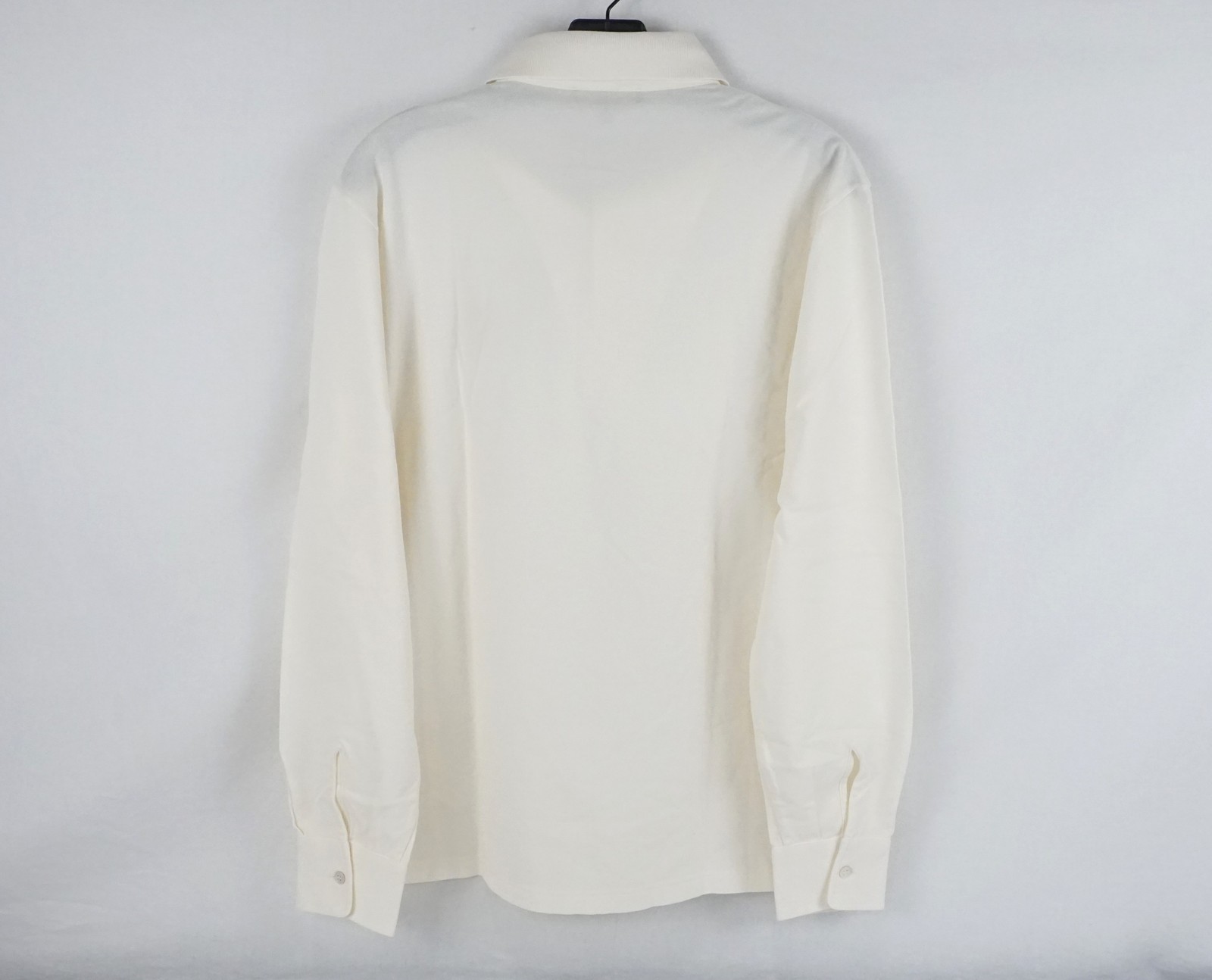 Loro Piana Azeglio Cotton Blend Long Sleeve Polo Shirt In Ivory Men’s Size Large