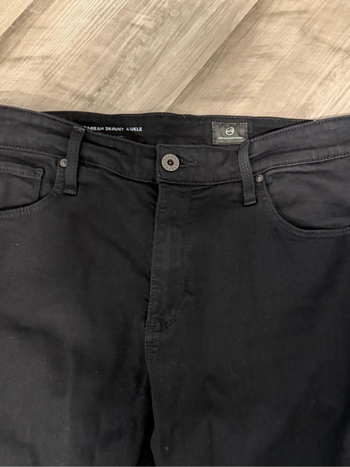 Farrah Skinny Jean Mid-Rise Skinny Super Black Size 31 R