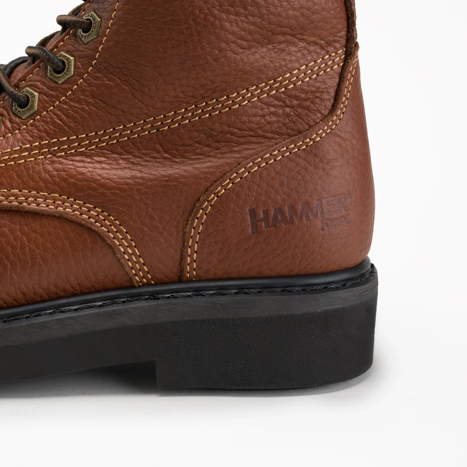 HAMMER HM118 Zipper and Lace Work Boots Brown Men’s Thermal Lining