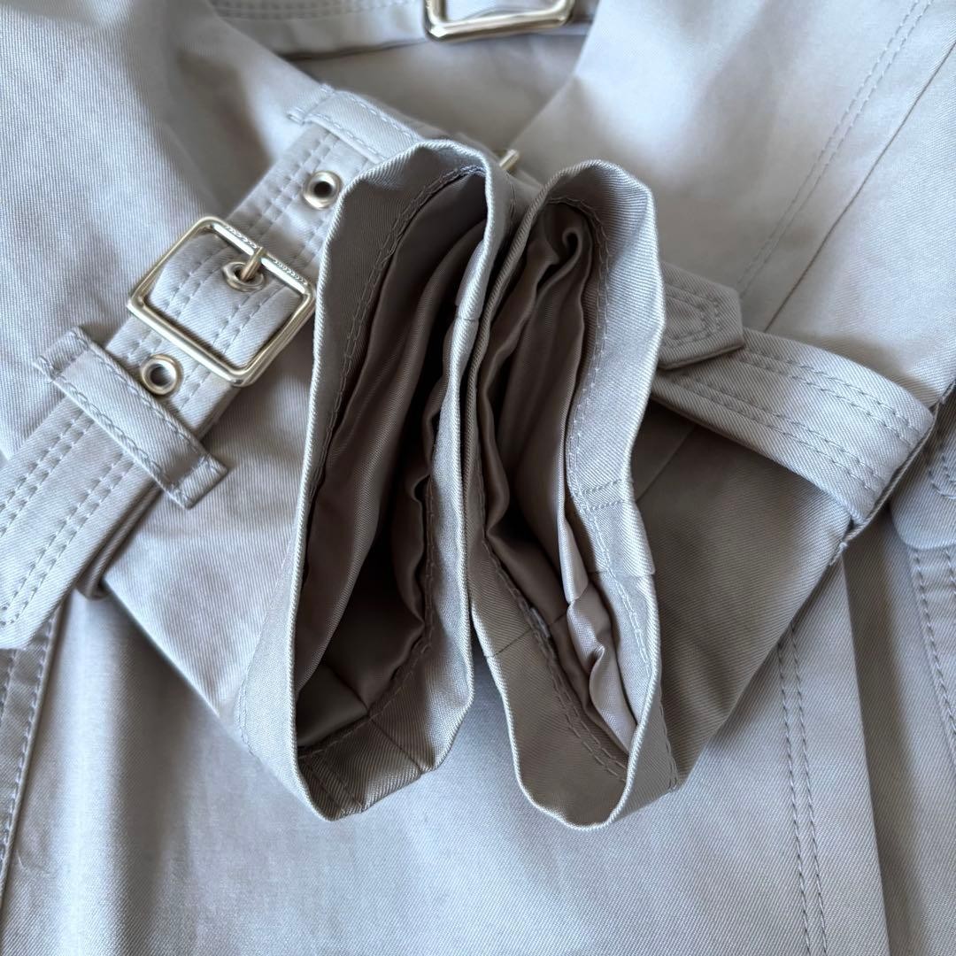 Burberry Blue Label Trench Coat Long Mega Check Belt