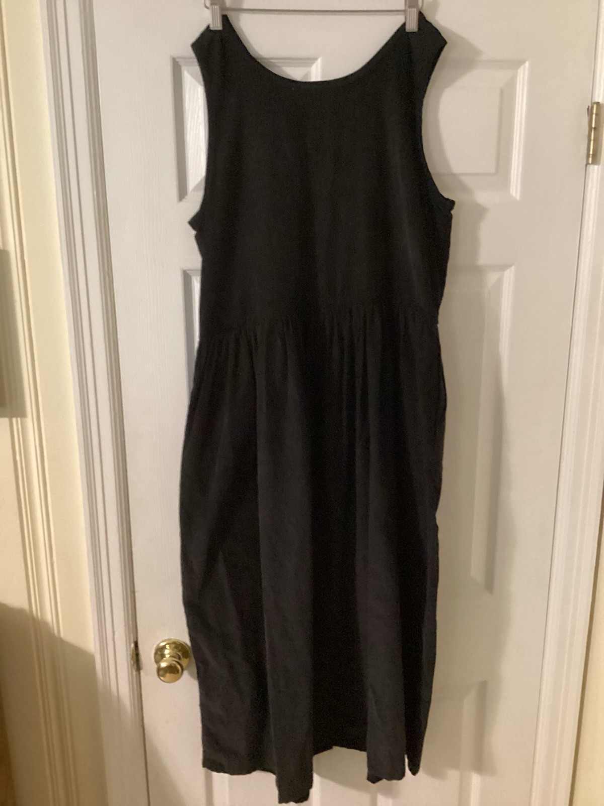 Eagles Eye Collectibles Black Corduroy Jumper Size M Button Up Front Sleeveless