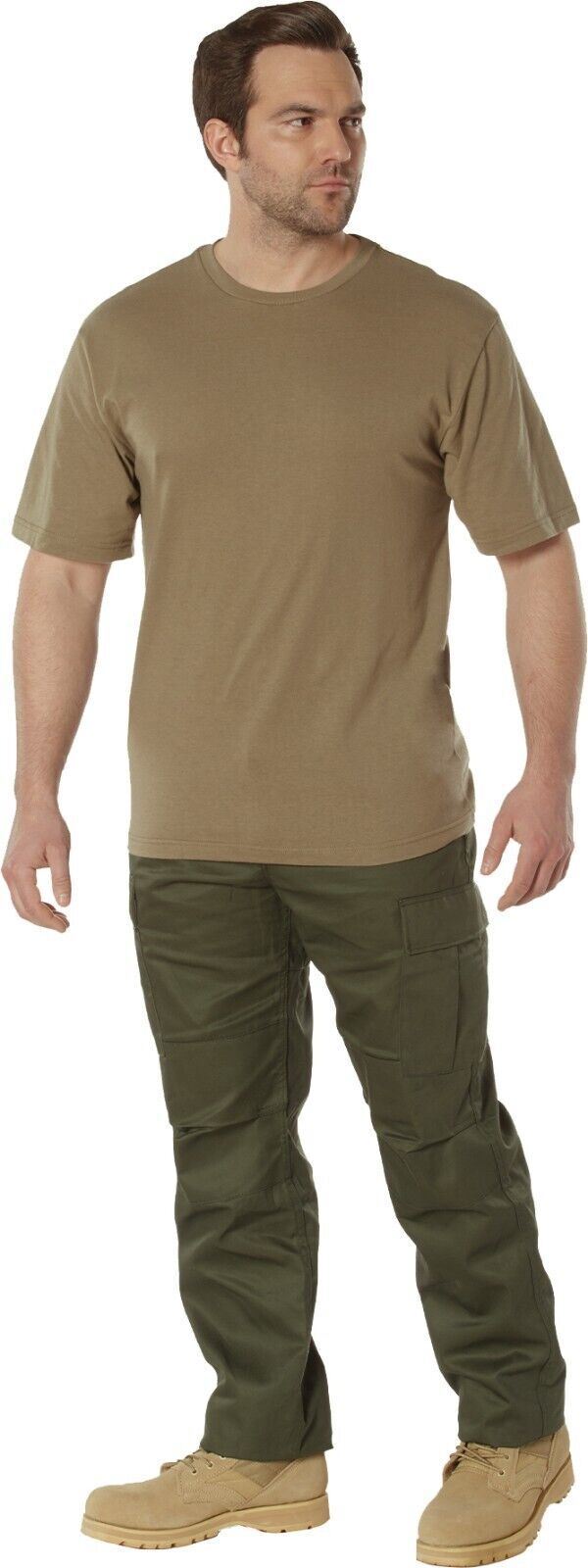 Rothco Coyote Brown AR 670-1 Full Comfort Fit T-Shirt Polyester Cotton Army Tee