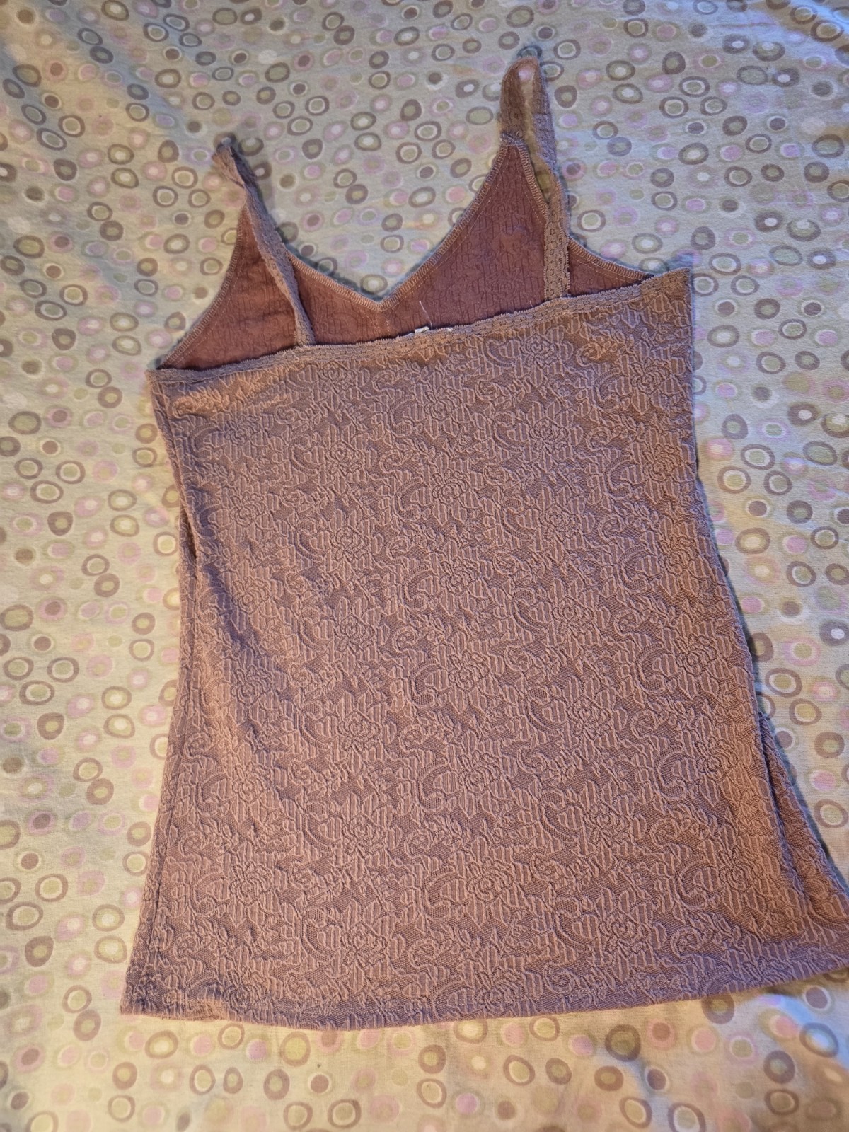 Y2k ease! Pink Floral Lace Tank Top Button Accent Women’s Size Large