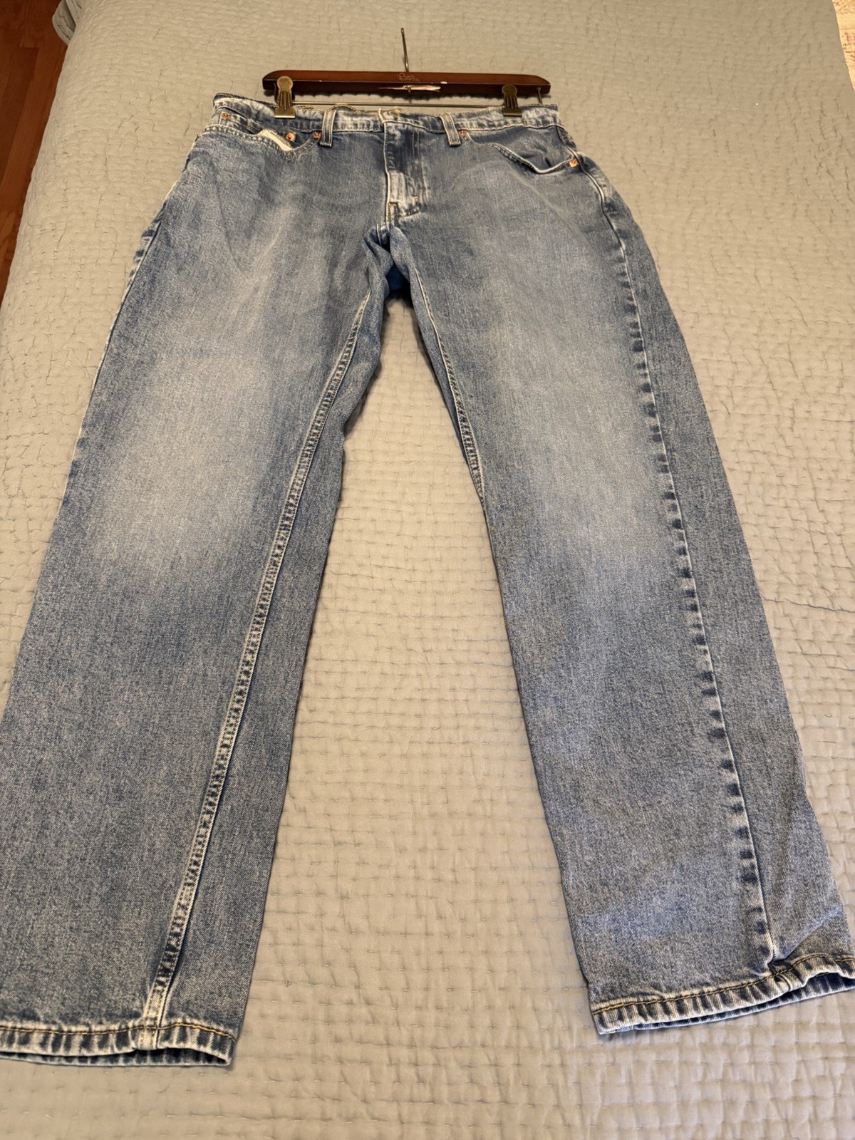 Levis 559 Jeans Mens 33×30 Relaxed Fit Straight Leg Stone Washed Blue Denim