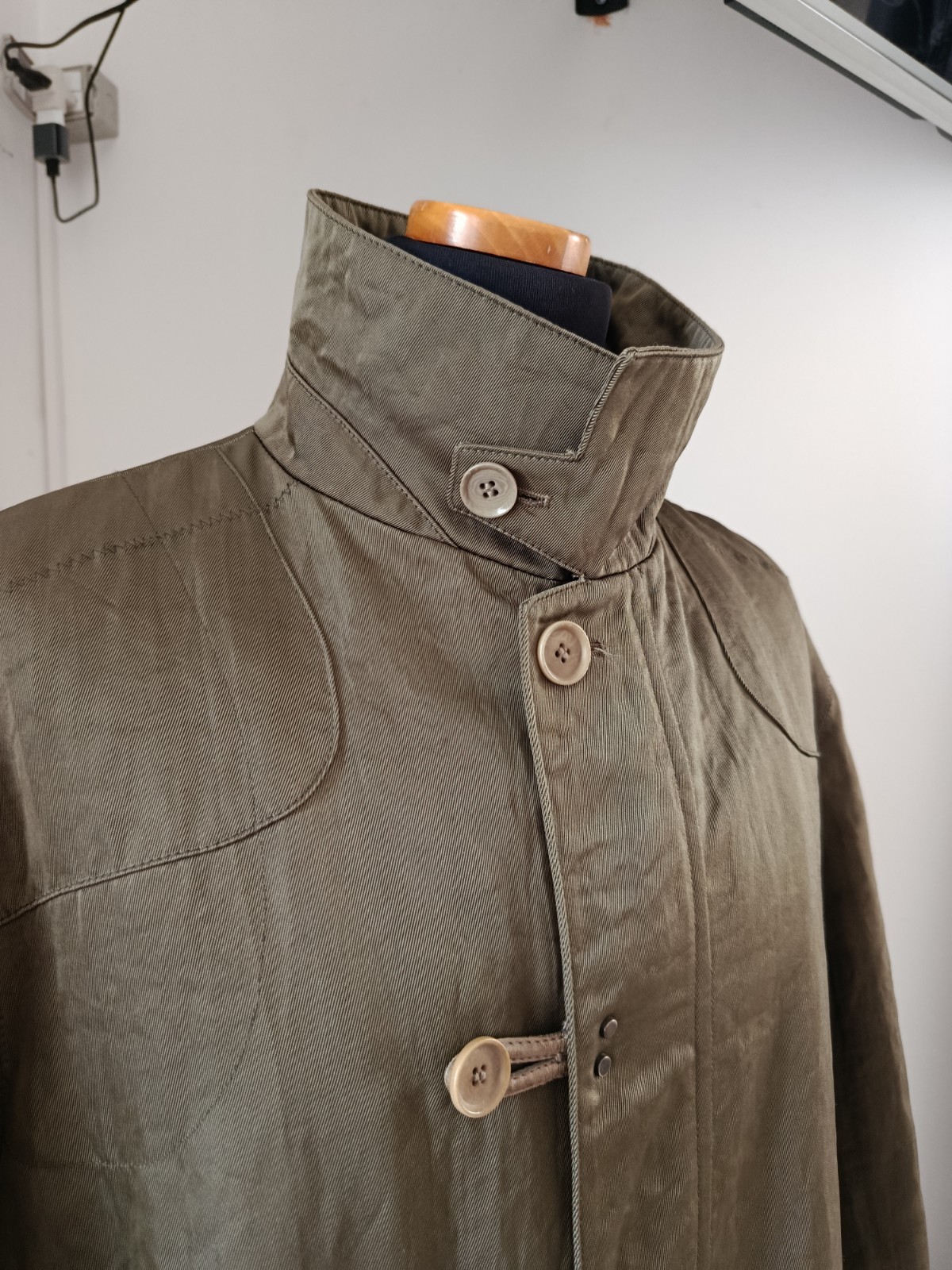 Calvin Klein Collection 2006 Italo Zucchelli Olive Technical Nylon Shell Coat 54