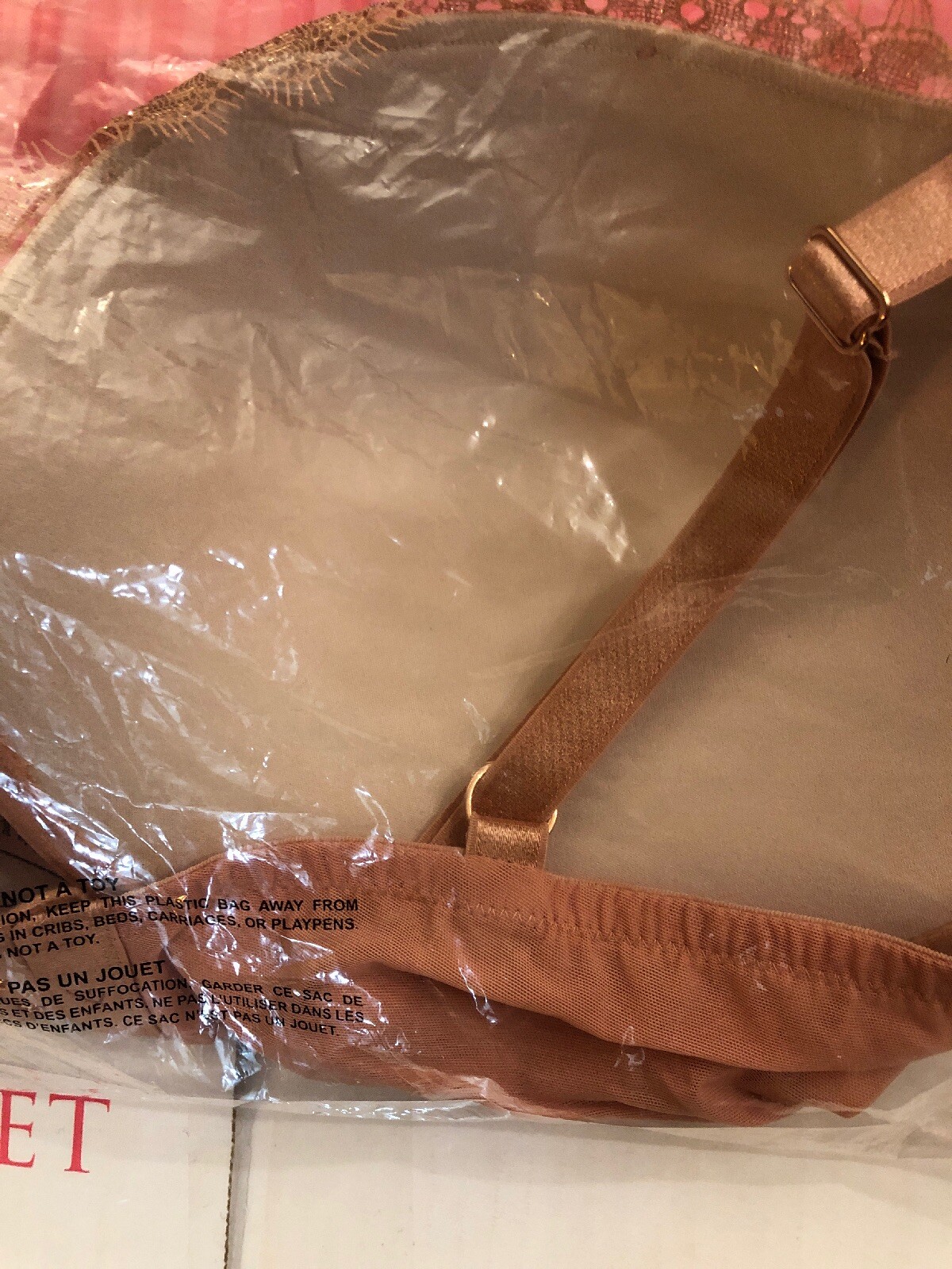 NWT Victorias Secret Dream Angels Push Up Bra Cafe Creme Lace Size 38DD