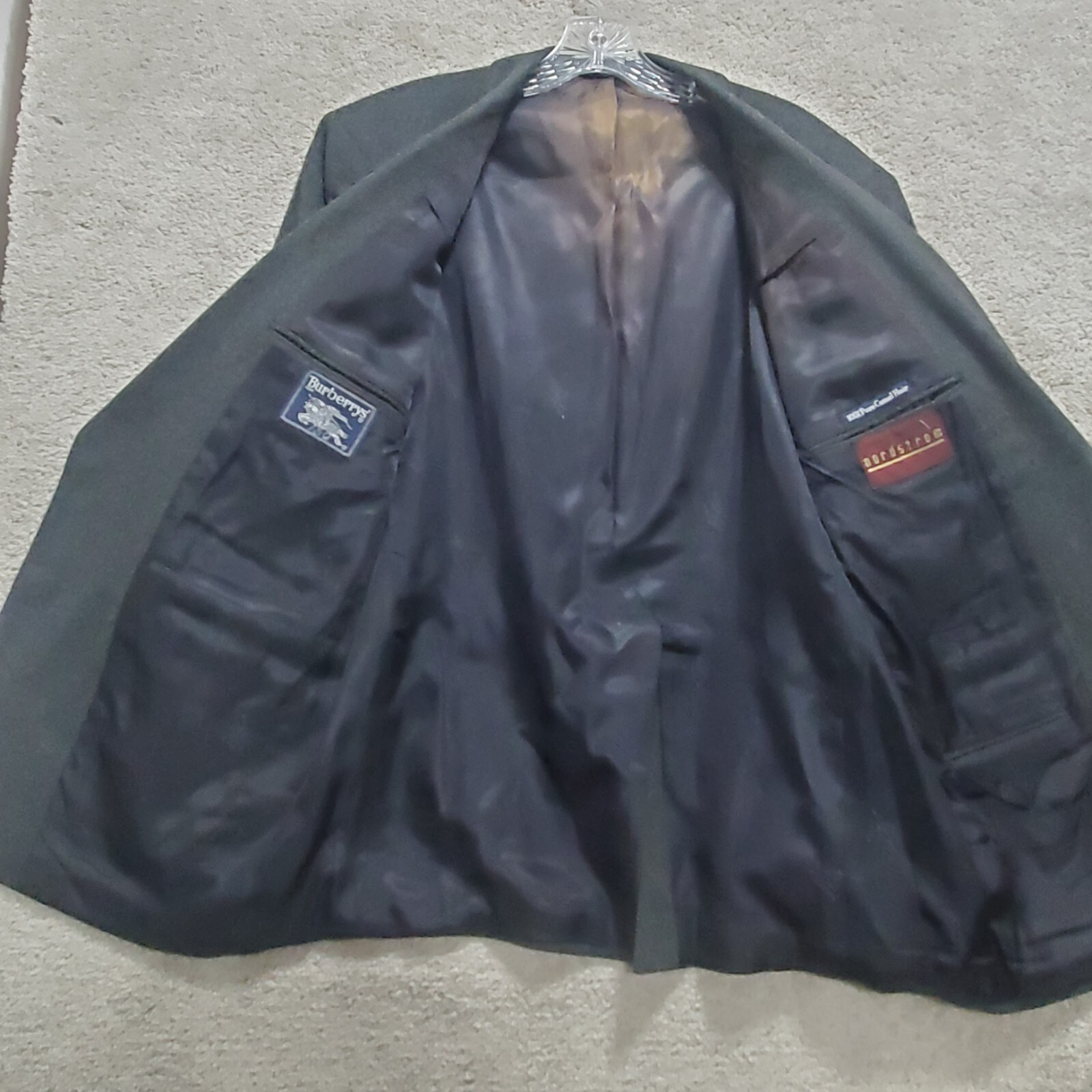 Burberry Nordstrom Blazer Jacket Men’s 44 Gray 100% Camel Hair Single Breasted