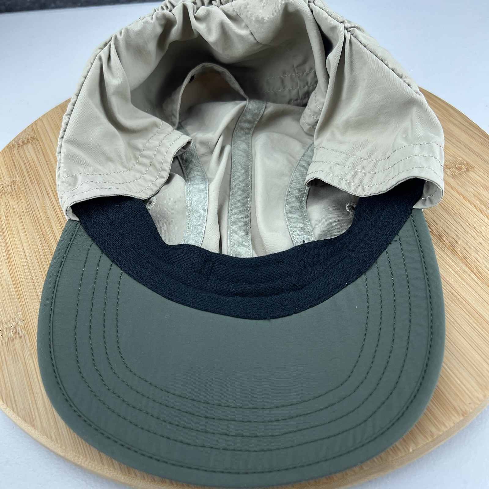 REI Sun Cap Hat Men Adjustable Brown Panel Fishing Hiking Lightweight Neck Flap