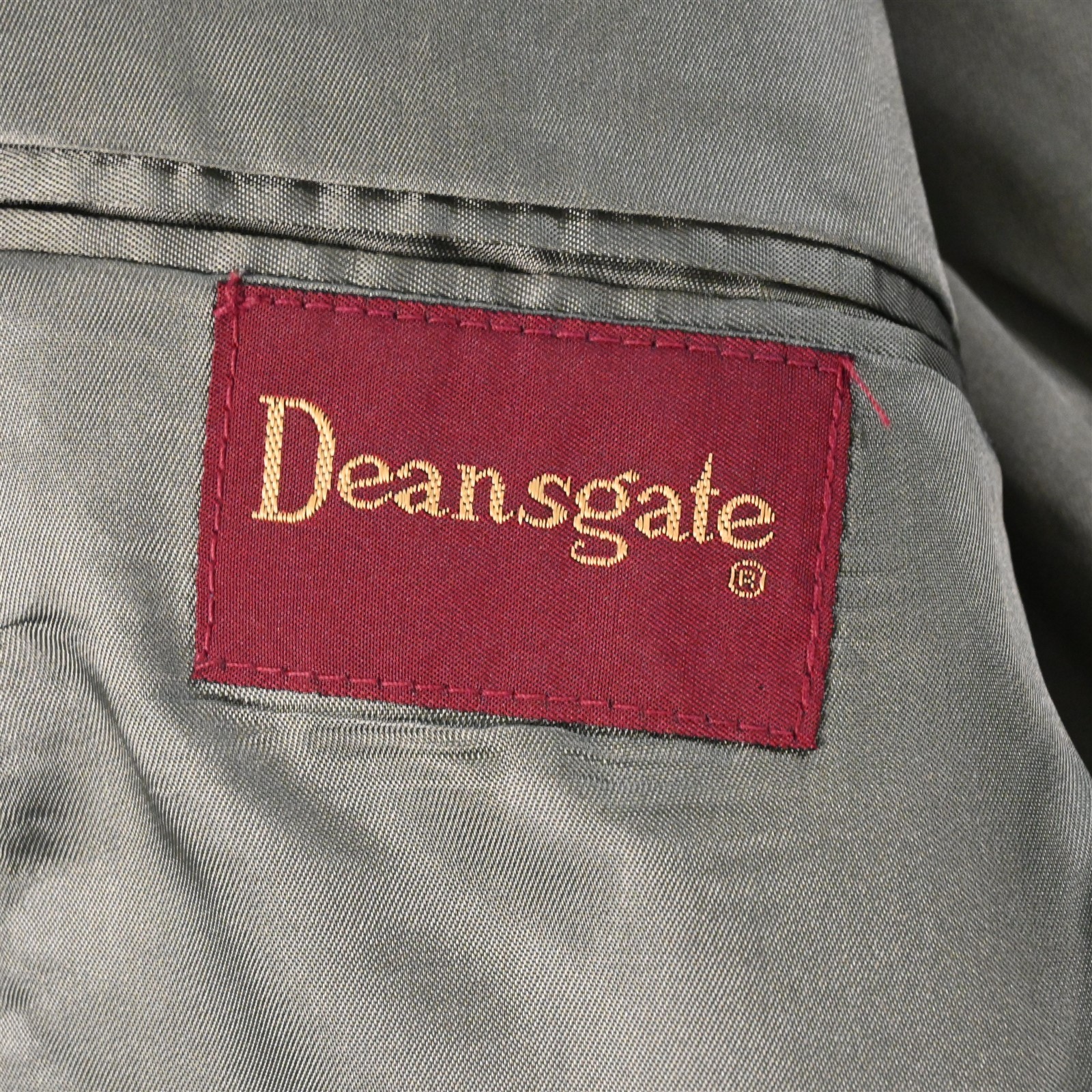 Vtg Deansgate 42L 36×32 Gray Glenn Check USA Made Wool Mens Jacket Pants Suit