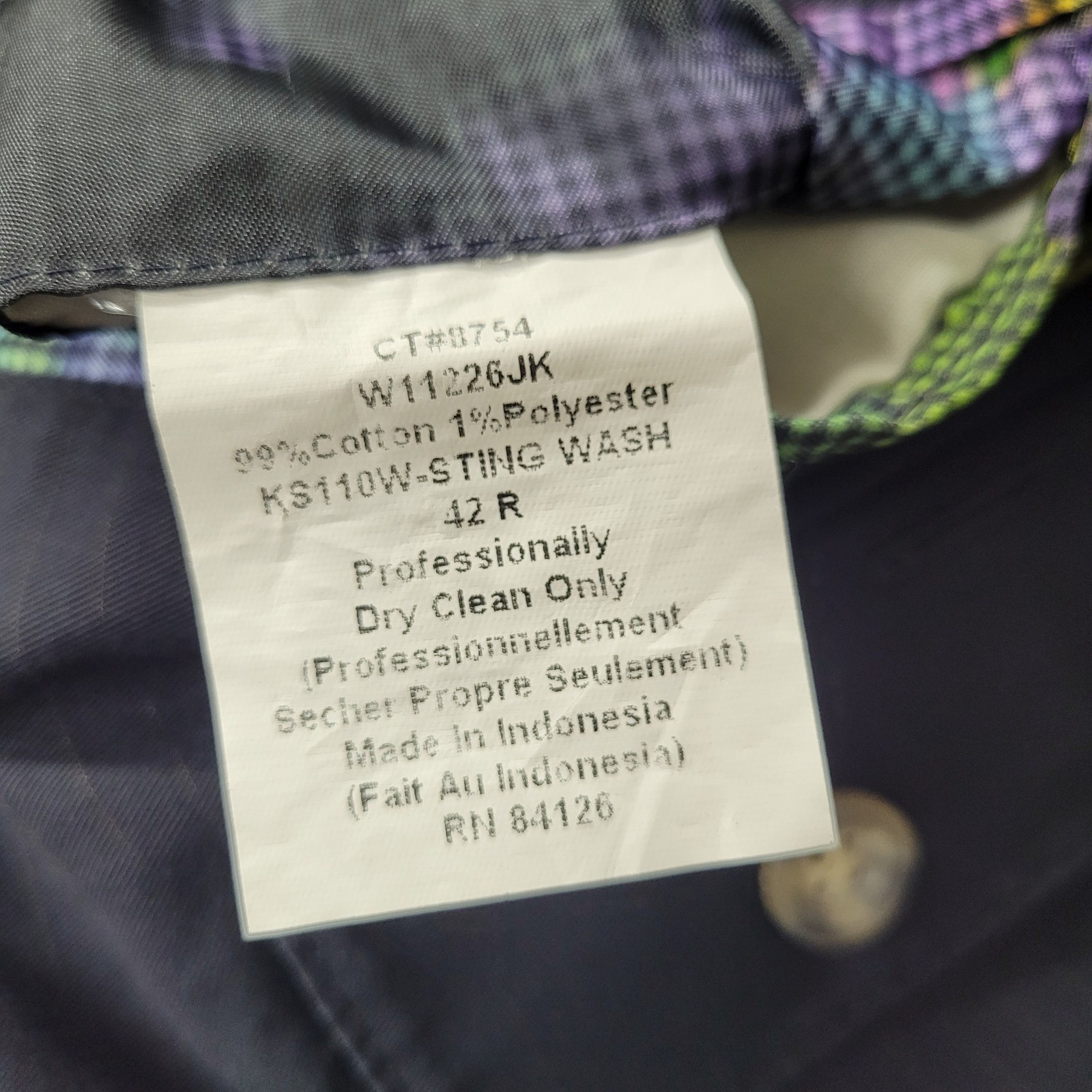 Kroon Navy Pinstripe Jacket Blazer Mens 42R Cotton Blend Unstructured Sport Coat