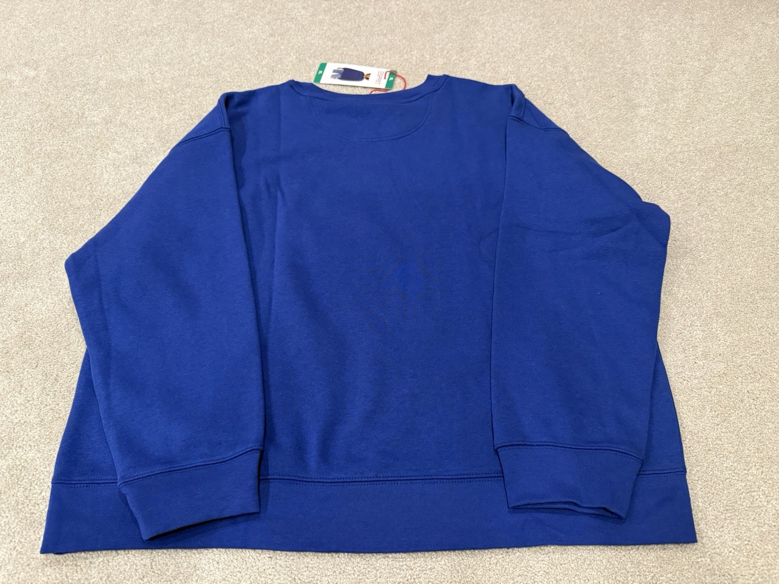 ESPRIT Sweatshirt White Green Blue Retro Logo Size XL X-Large Women’s – 3 Pack