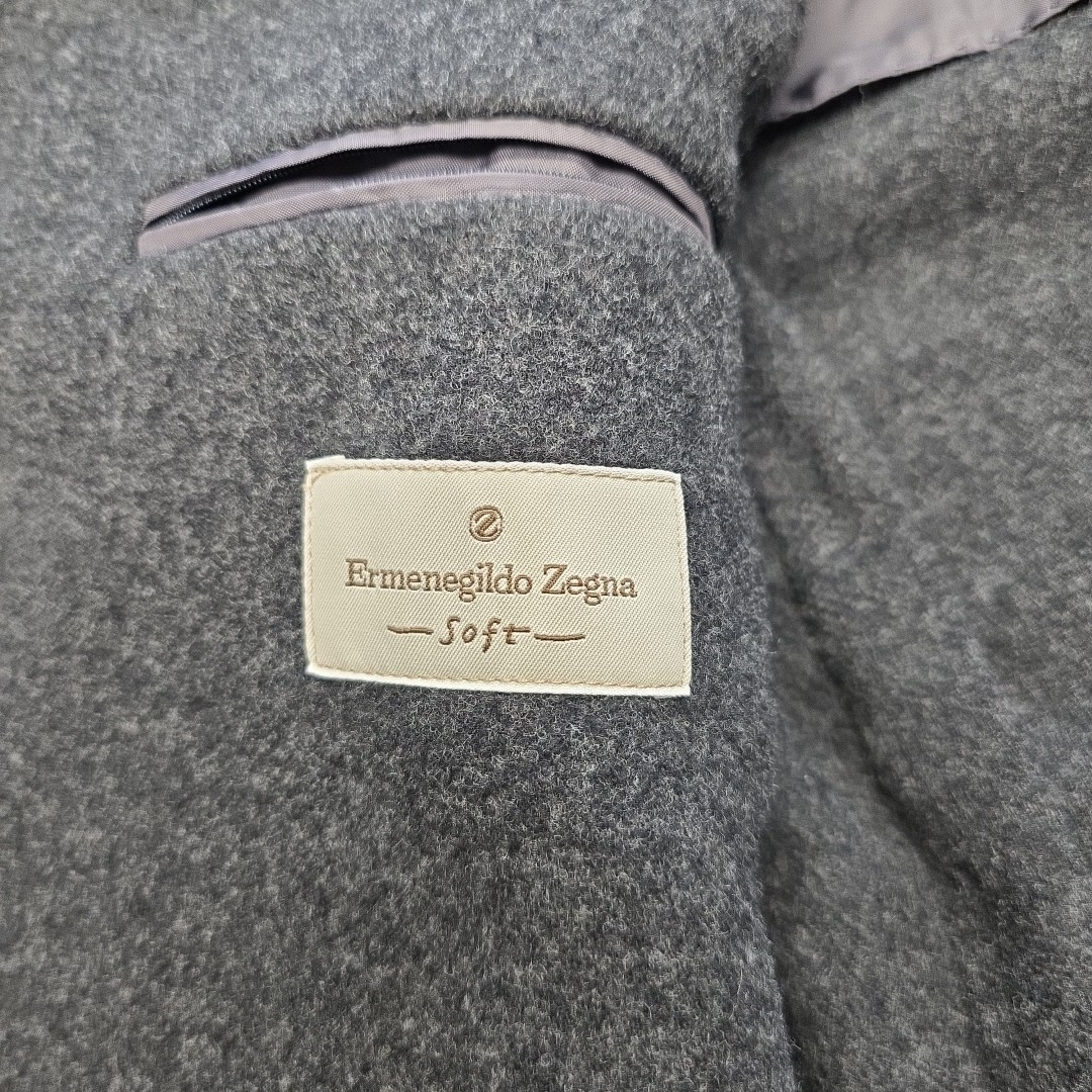 Ermendgildo Zegna Blazer 90% Wool 10 % Cashmere Size 58 Color Gray Elegant