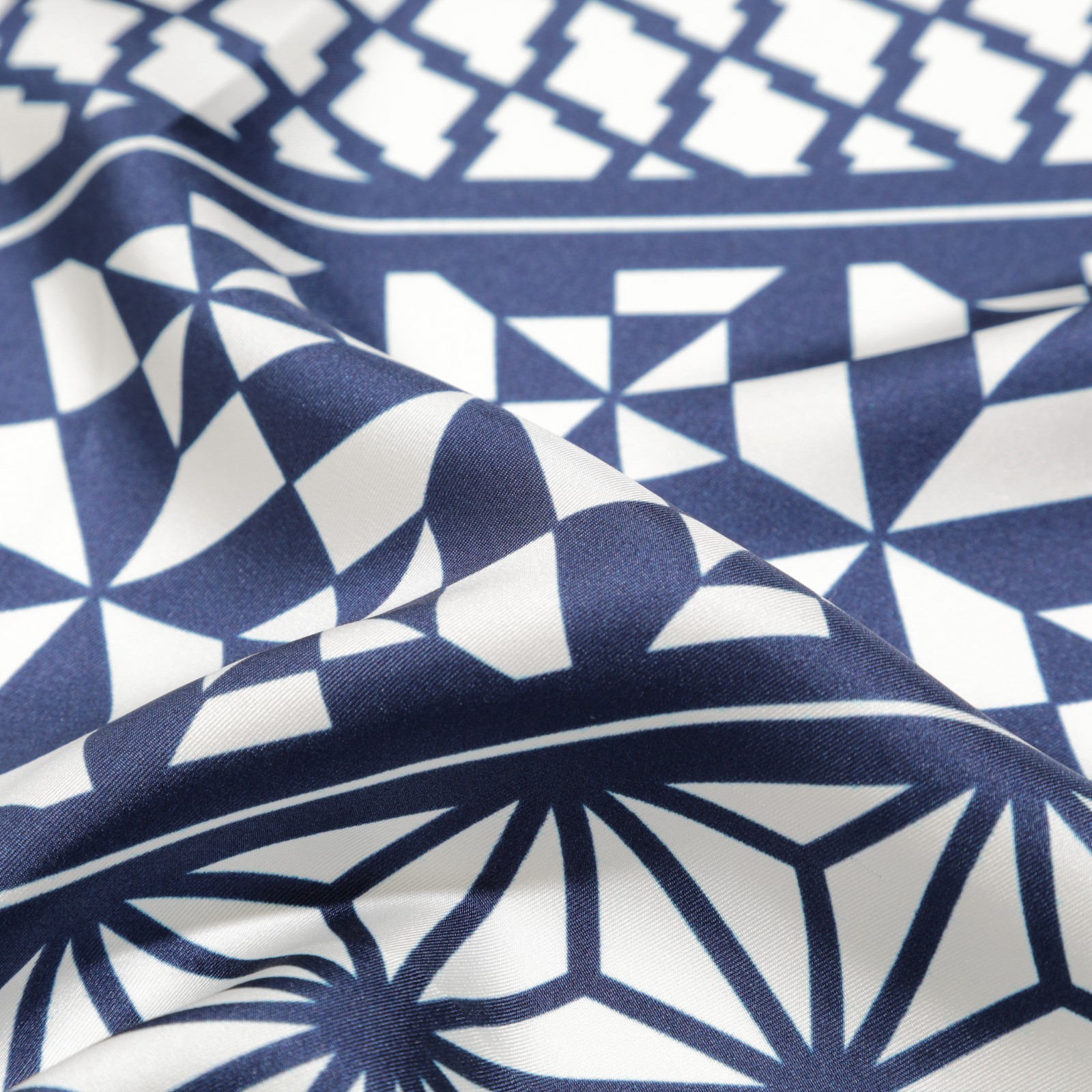 Men’s 100% Silk Twill Pocket Square for Suit Handkerchief Japanese Geometric