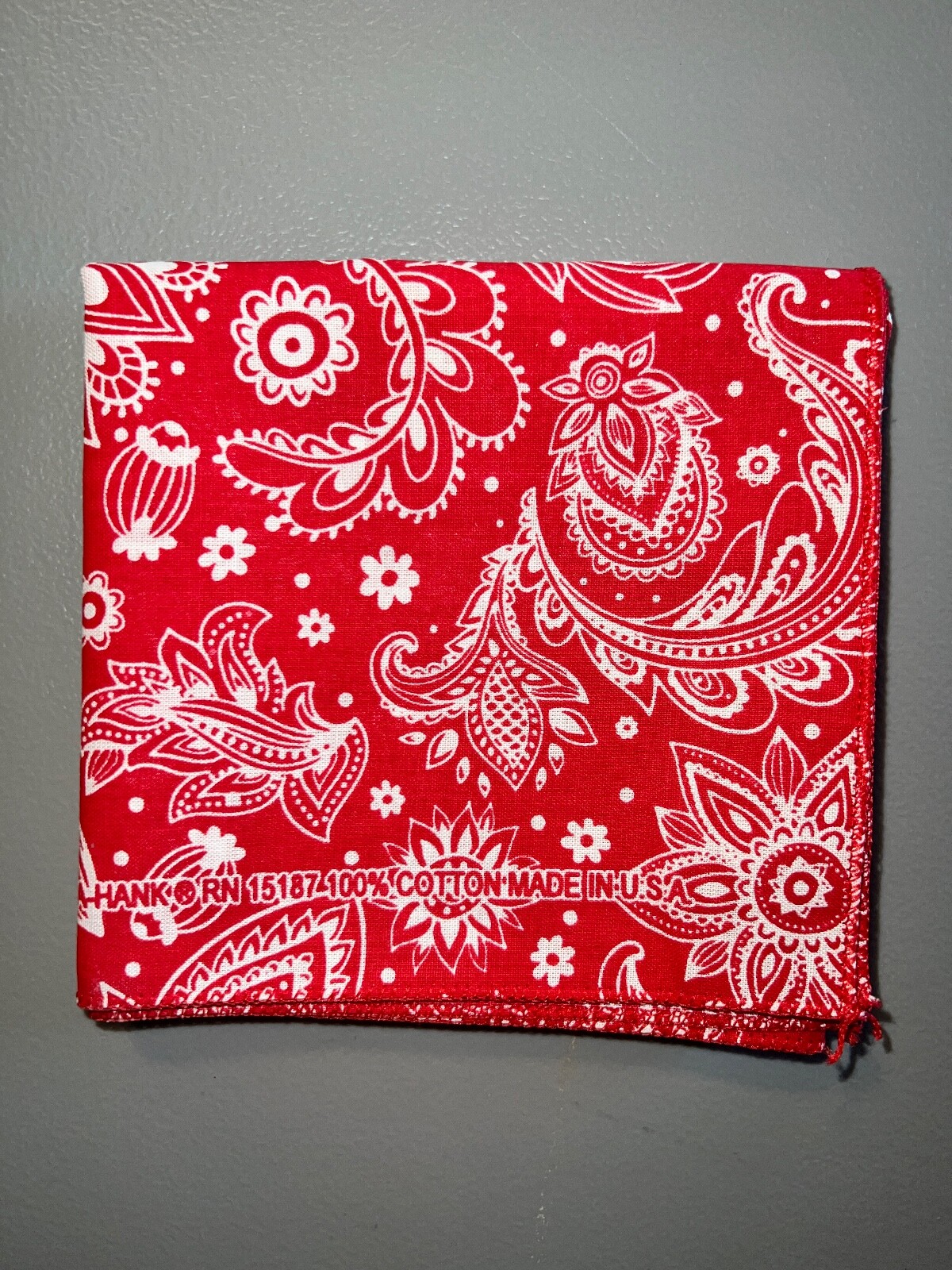 Prim Red Paisley Bandanna Made in USA