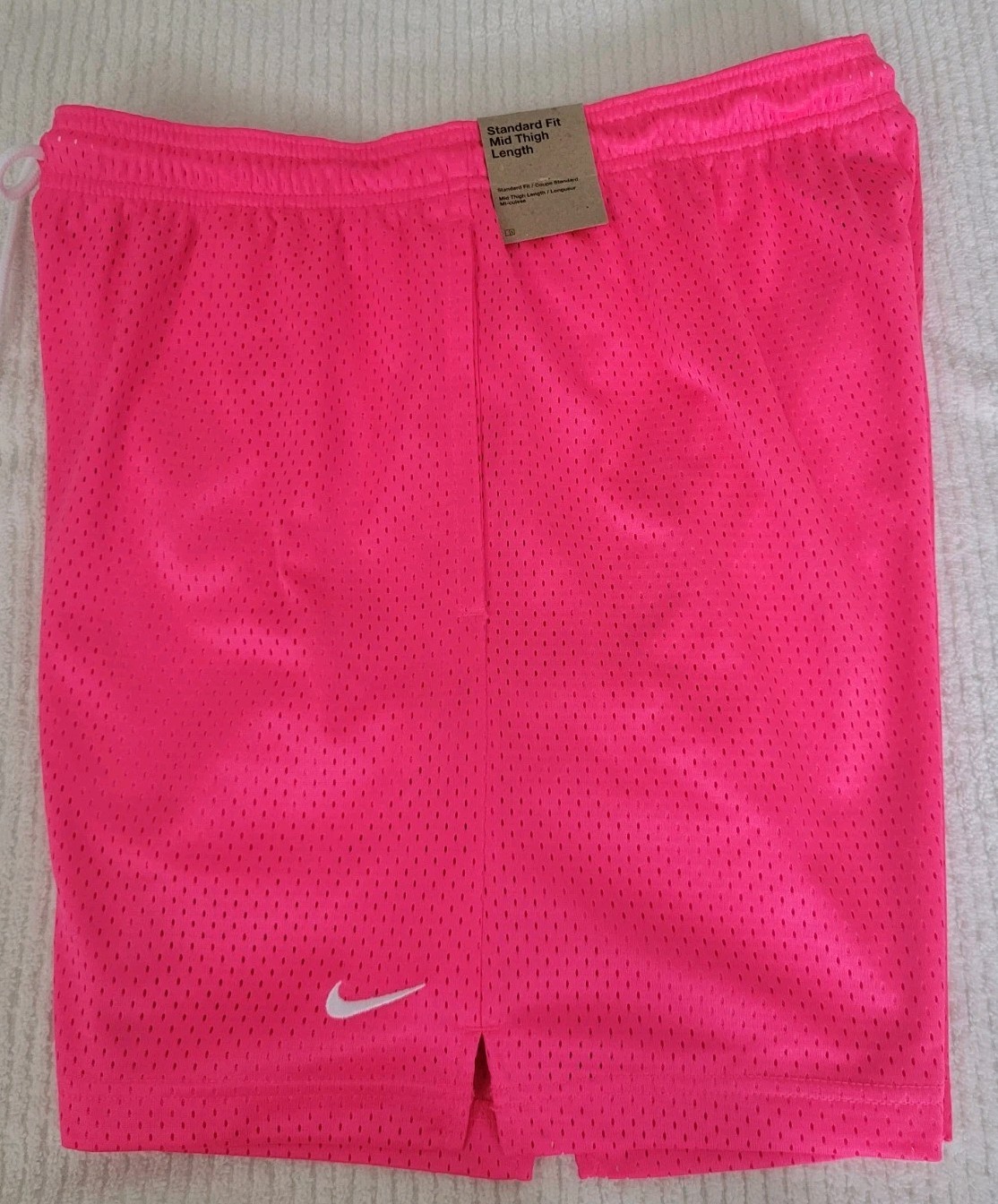 Nike Men’s Active Short, L Dri Fit Pink 5″ Short, Standard Fit Mid Thigh Length