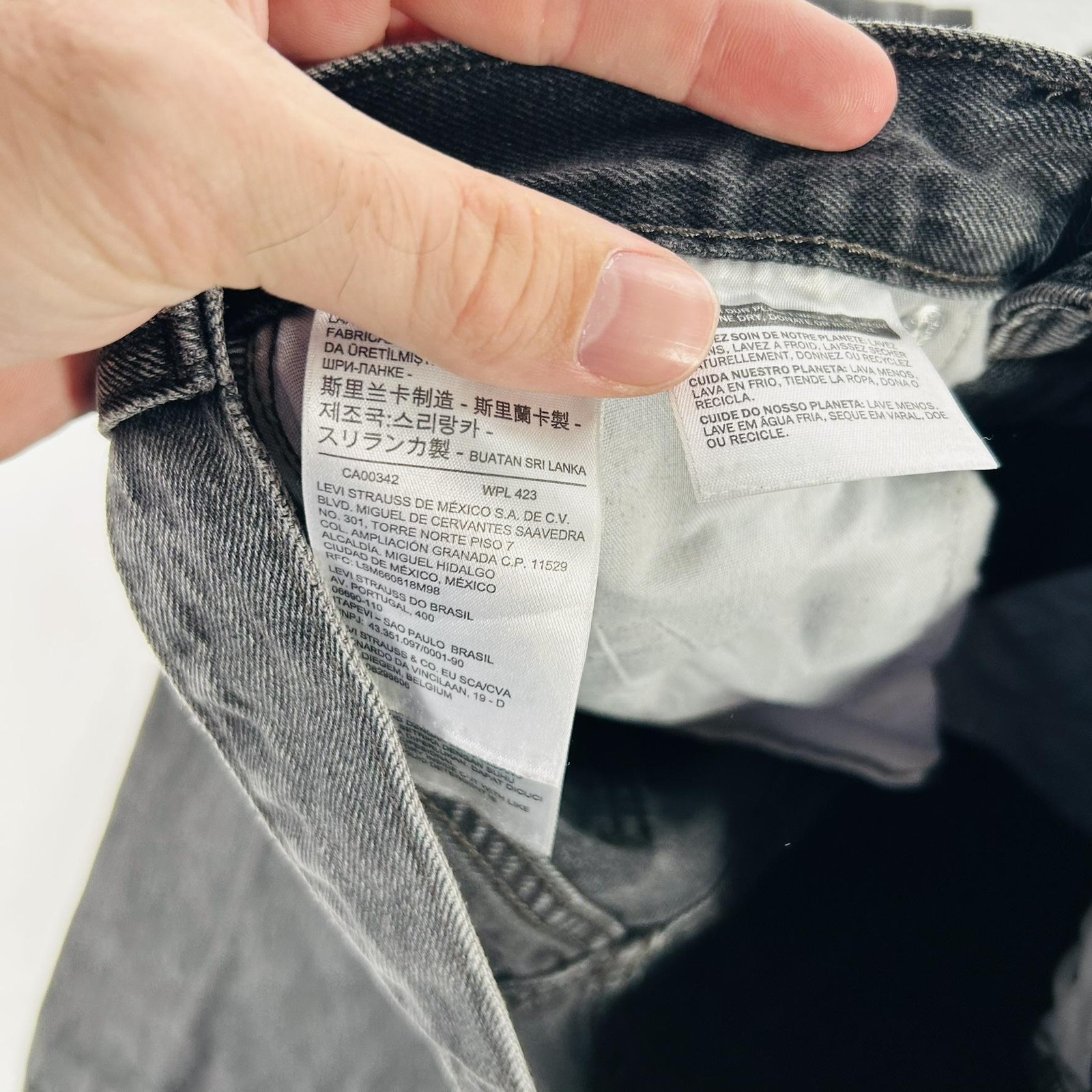 Levi’s Low Pro Straight Jeans Womens 24 Gray Charcoal Wash Denim Pants 5 Pocket