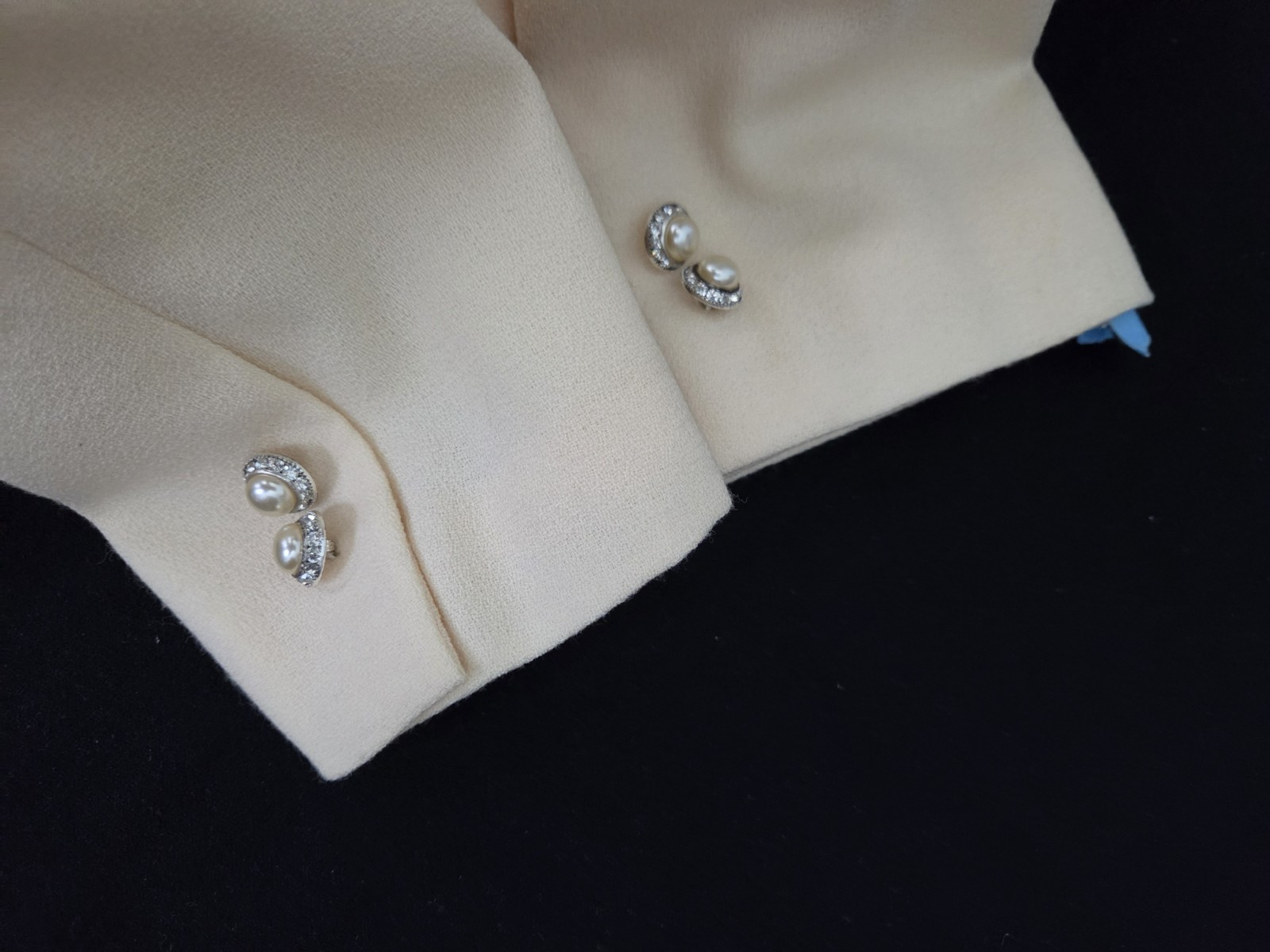 NOLAN MILLER 2 Pieces Sz 12 Dynasty Collection Ivory Beaded Jacket Tank Top