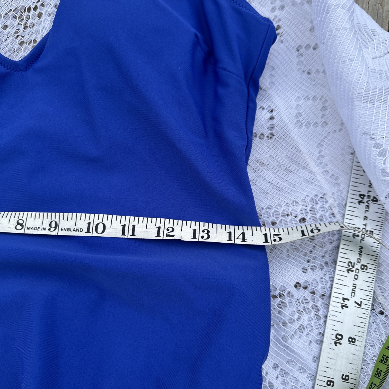 J.Crew Brilliant Blue Dual Tie-Shoulder One Piece Bathing Swimsuit Large L SP24