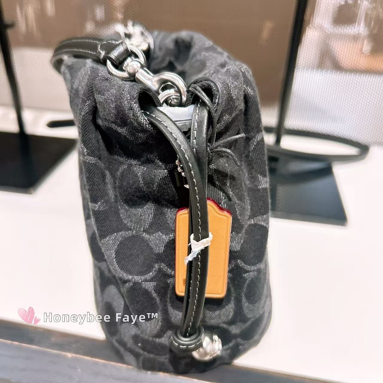 NWT Coach Faye Mini Drawstring Bag In Signature Denim CCZ45/CDE32