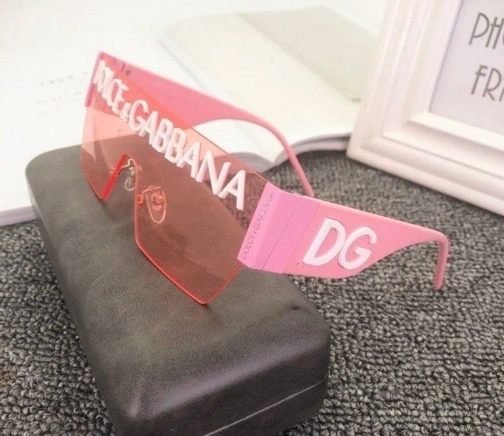 Brand New – Dolce & Gabbana Pink And White Sunglasses Shield 43mm