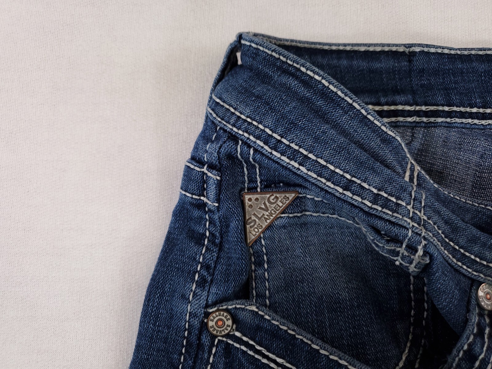 Salvage BKE Buckle Havoc Straight Jeans Distressed Mens 34×33