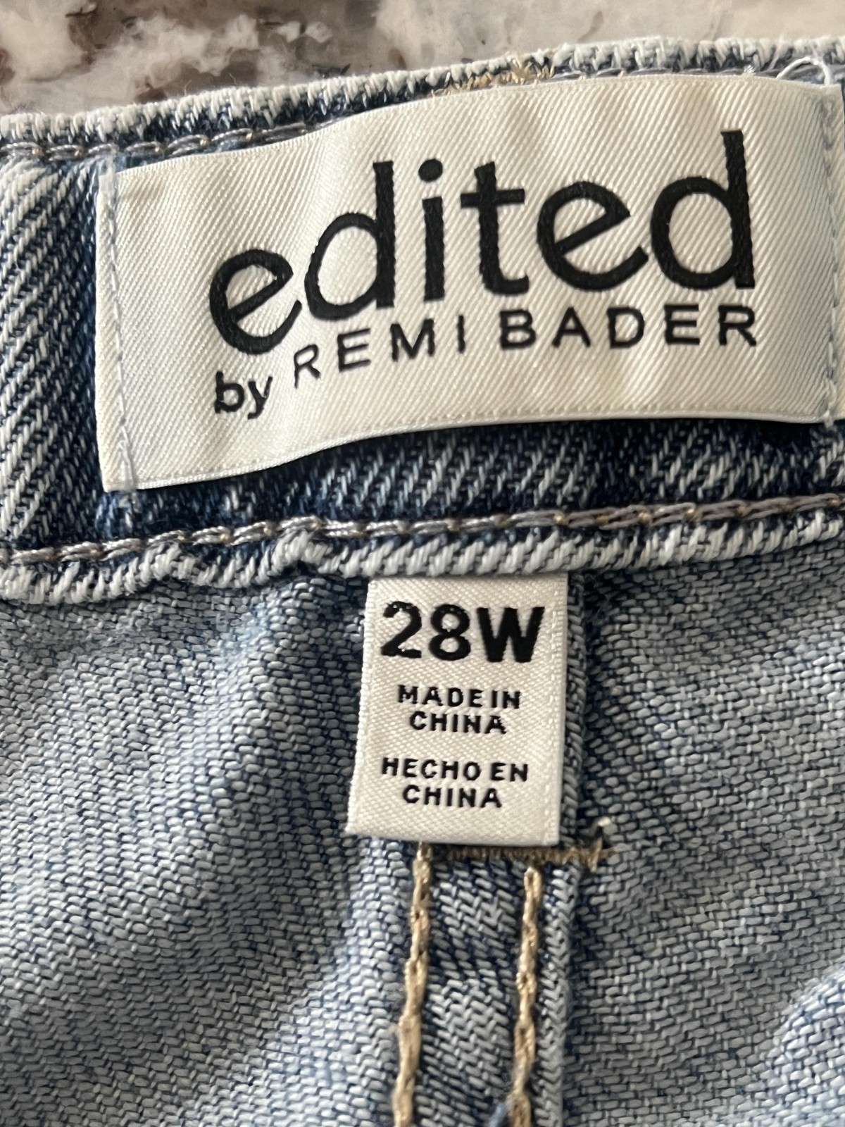 Edited by Remi Bader Jeans Womens 28W Light Wash Wide Leg Crop Raw Hem ERW1008C