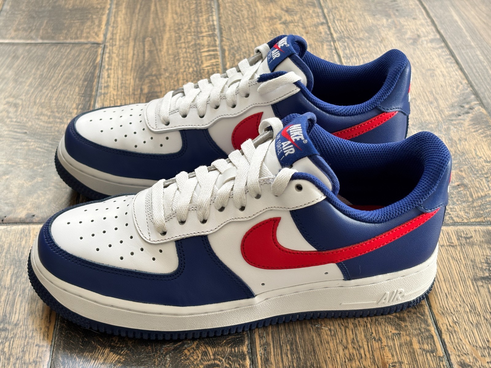 Nike Men’s Air Force 1 Low USA 2020 CZ9164-100 White/Red/Sport Royal Men 7.5